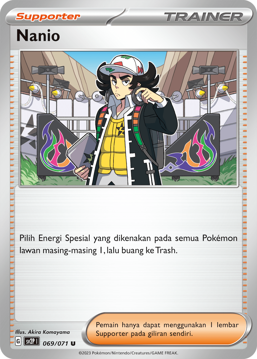 Nanio 069 — Mara Bahaya Salju (Indonesian Pokémon TCG card)