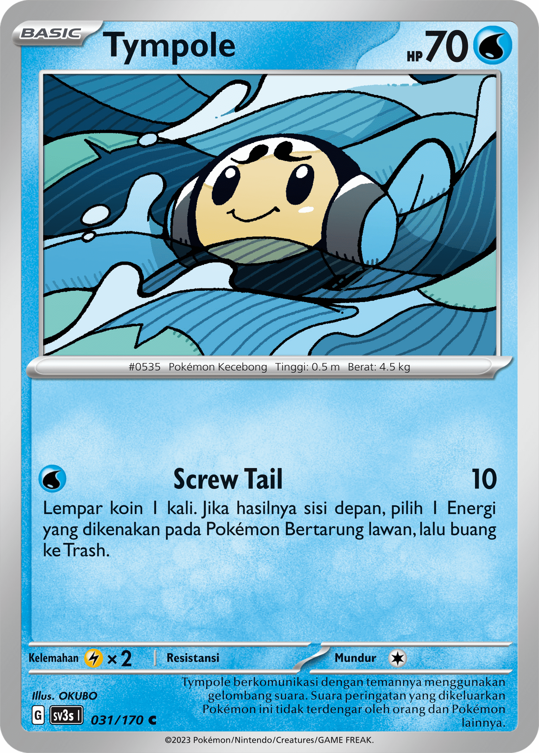 Tympole 031 — Kilau Hitam (Indonesian Pokémon TCG card)