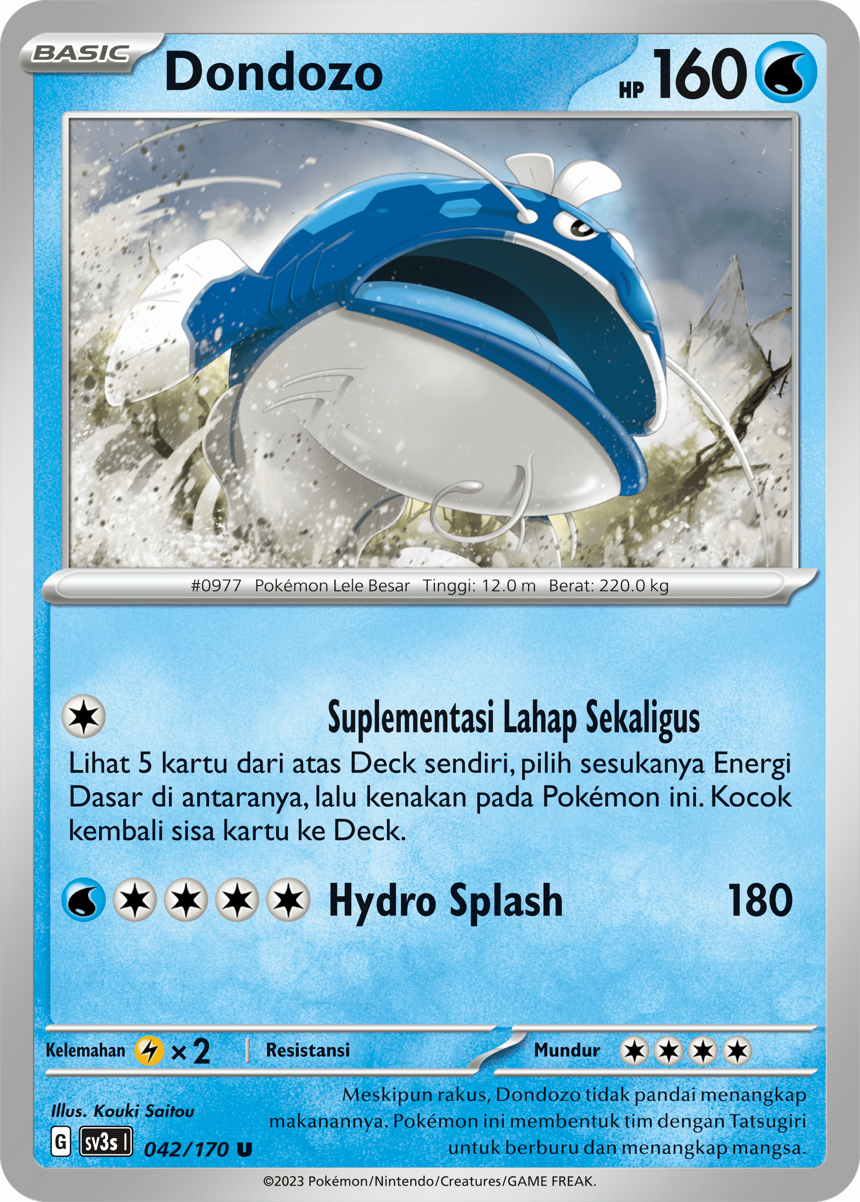 Dondozo 042 — Kilau Hitam (Indonesian Pokémon TCG card)