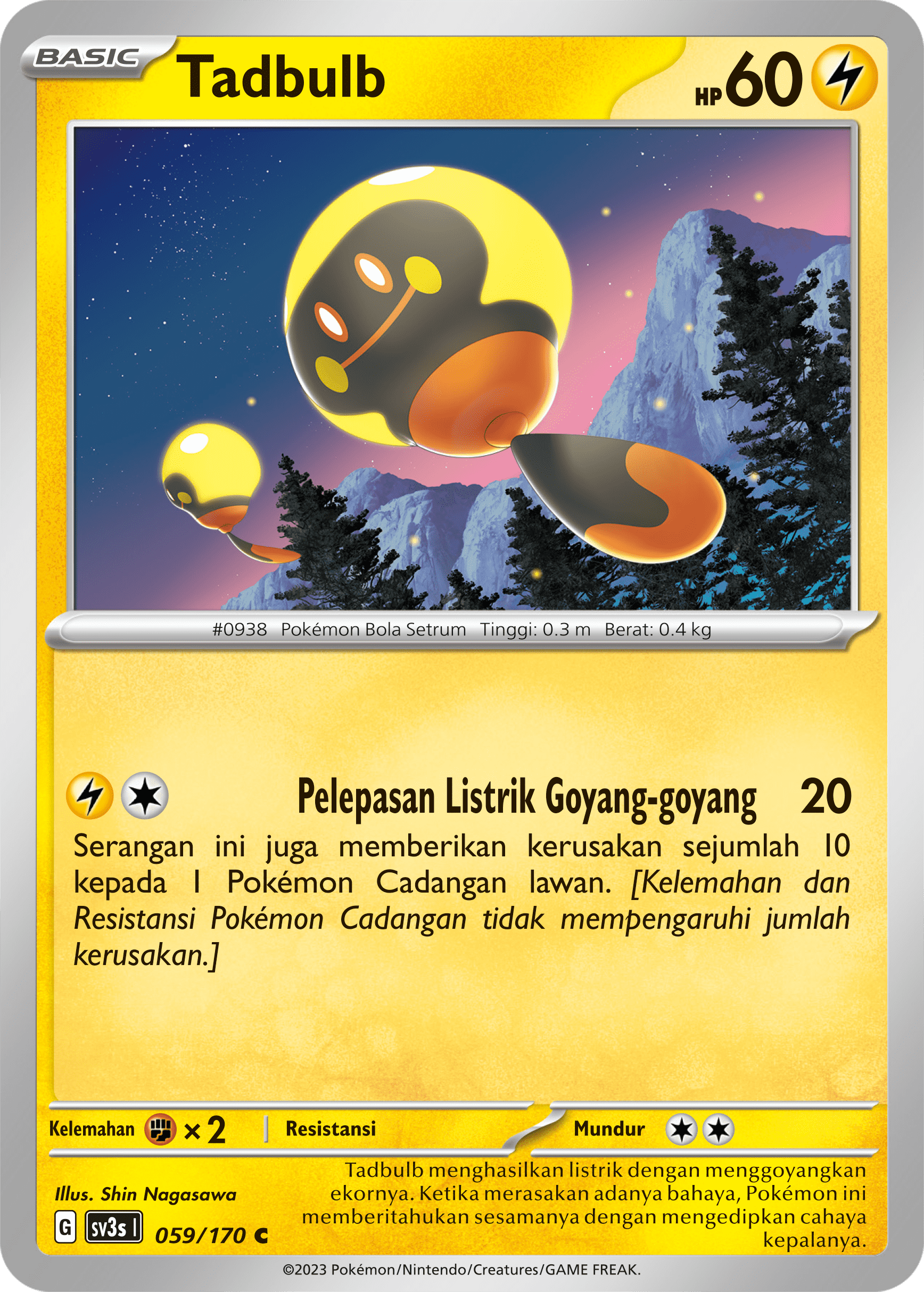Tadbulb 059 — Kilau Hitam (Indonesian Pokémon TCG card)