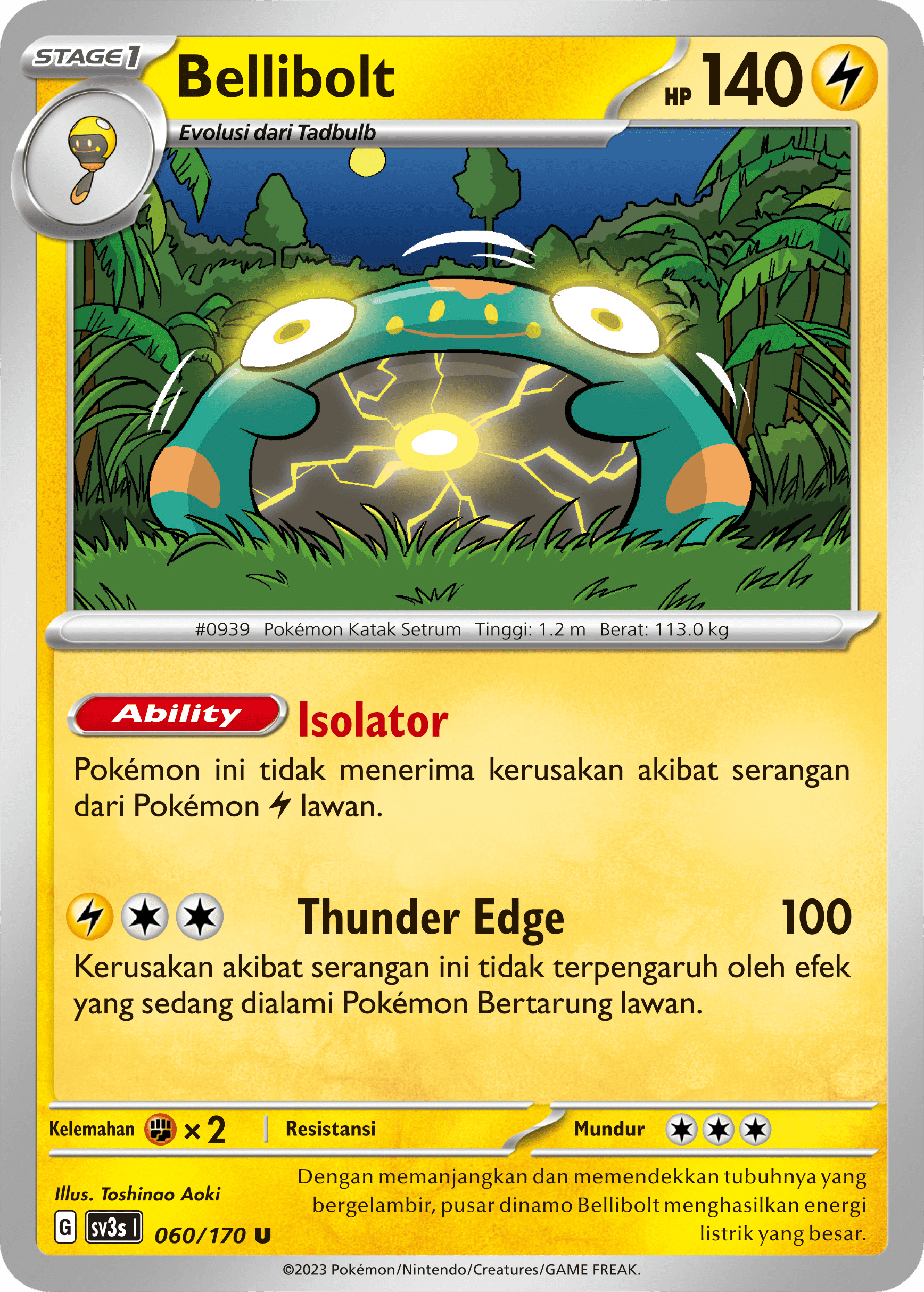 Bellibolt 060 — Kilau Hitam (Indonesian Pokémon TCG card)