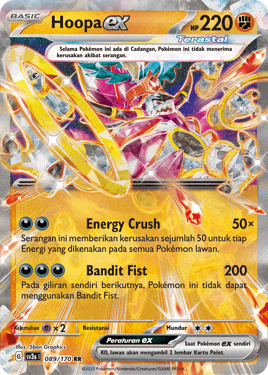Hoopa ex 089 — Kilau Hitam (Indonesian Pokémon TCG card)