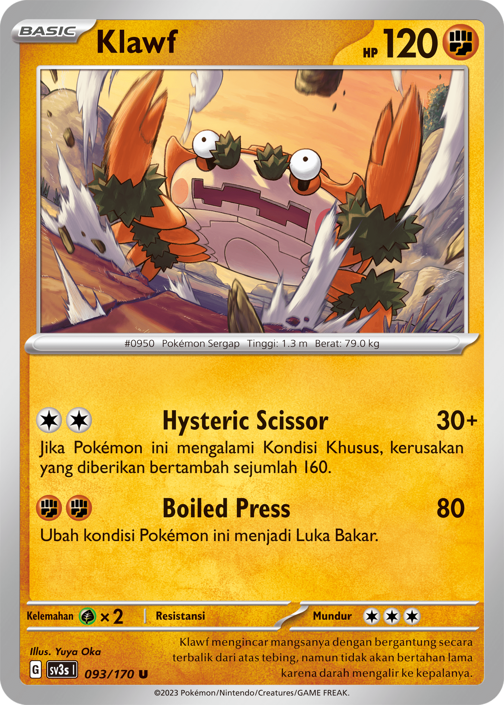 Klawf 093 — Kilau Hitam (Indonesian Pokémon TCG card)
