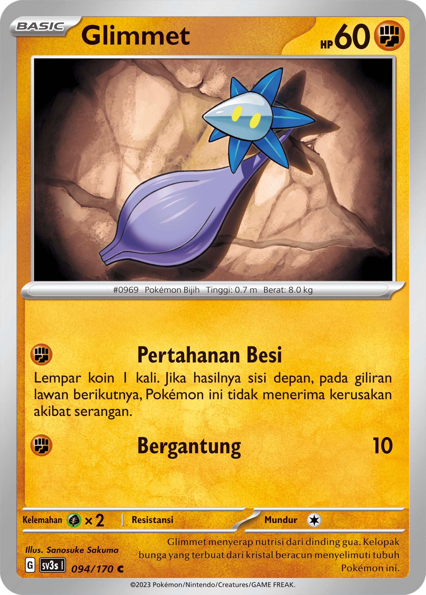 Glimmet 094 — Kilau Hitam (Indonesian Pokémon TCG card)
