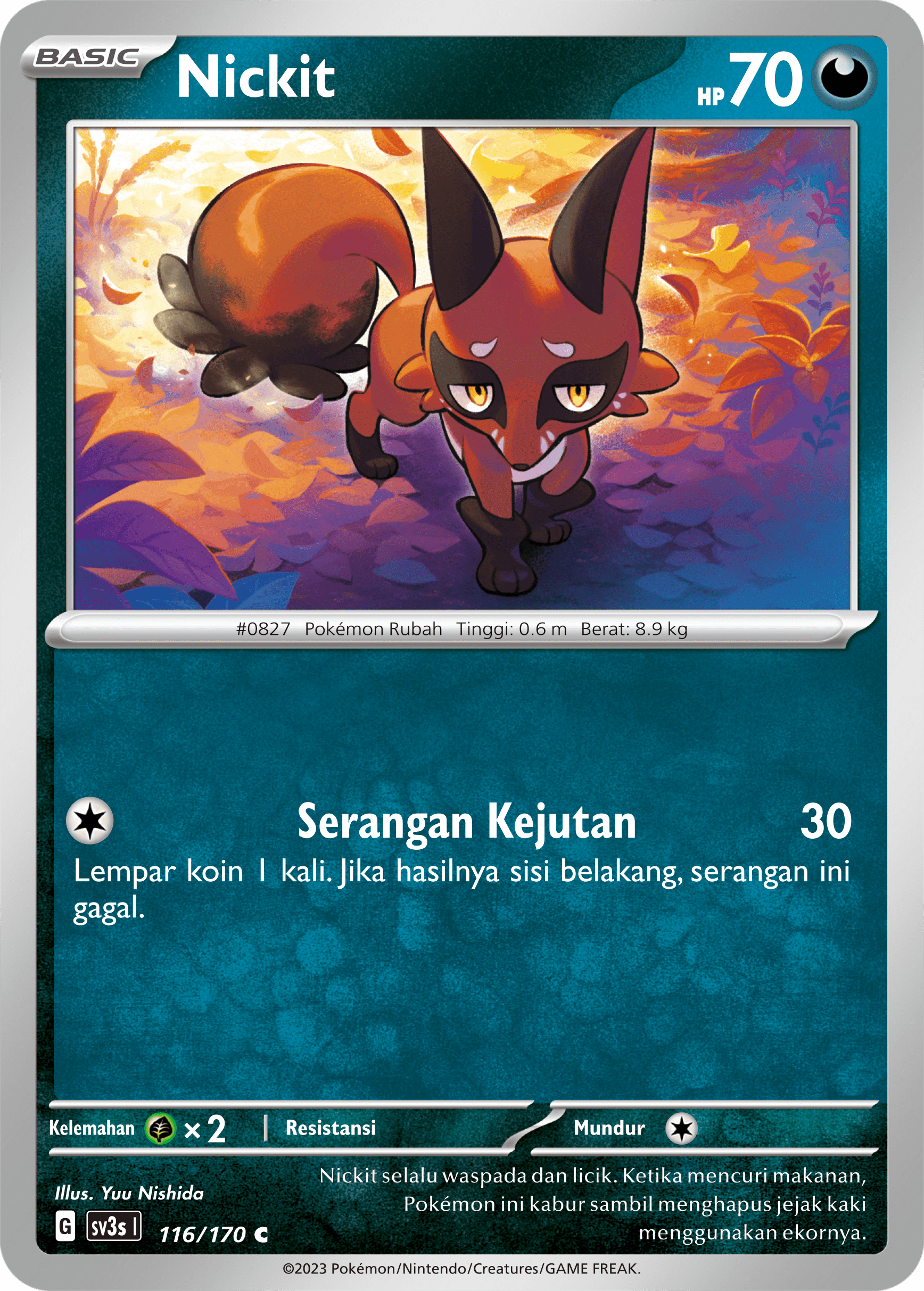 Nickit 116 — Kilau Hitam (Indonesian Pokémon TCG card)