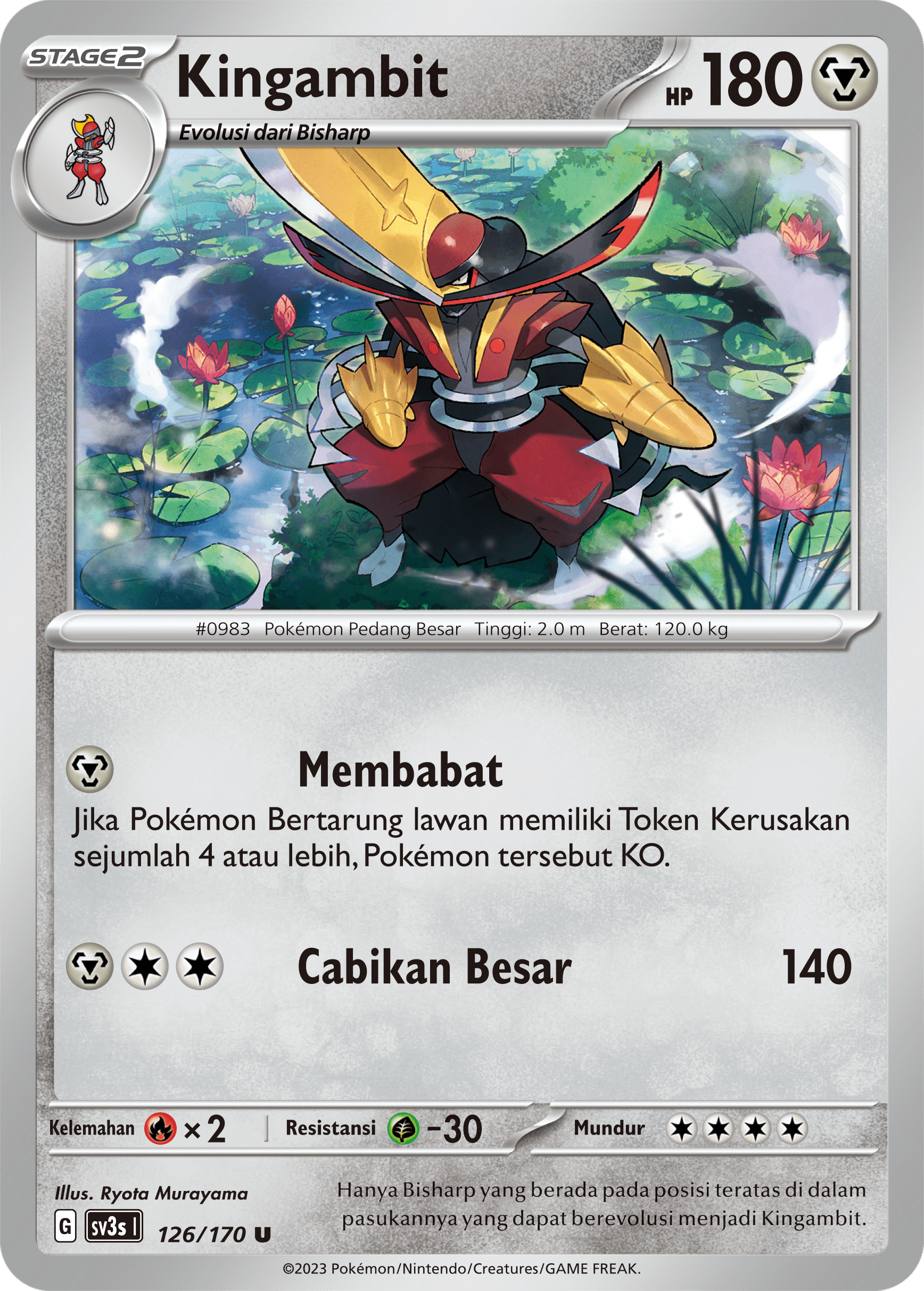 Kingambit 126 — Kilau Hitam (Indonesian Pokémon TCG card)