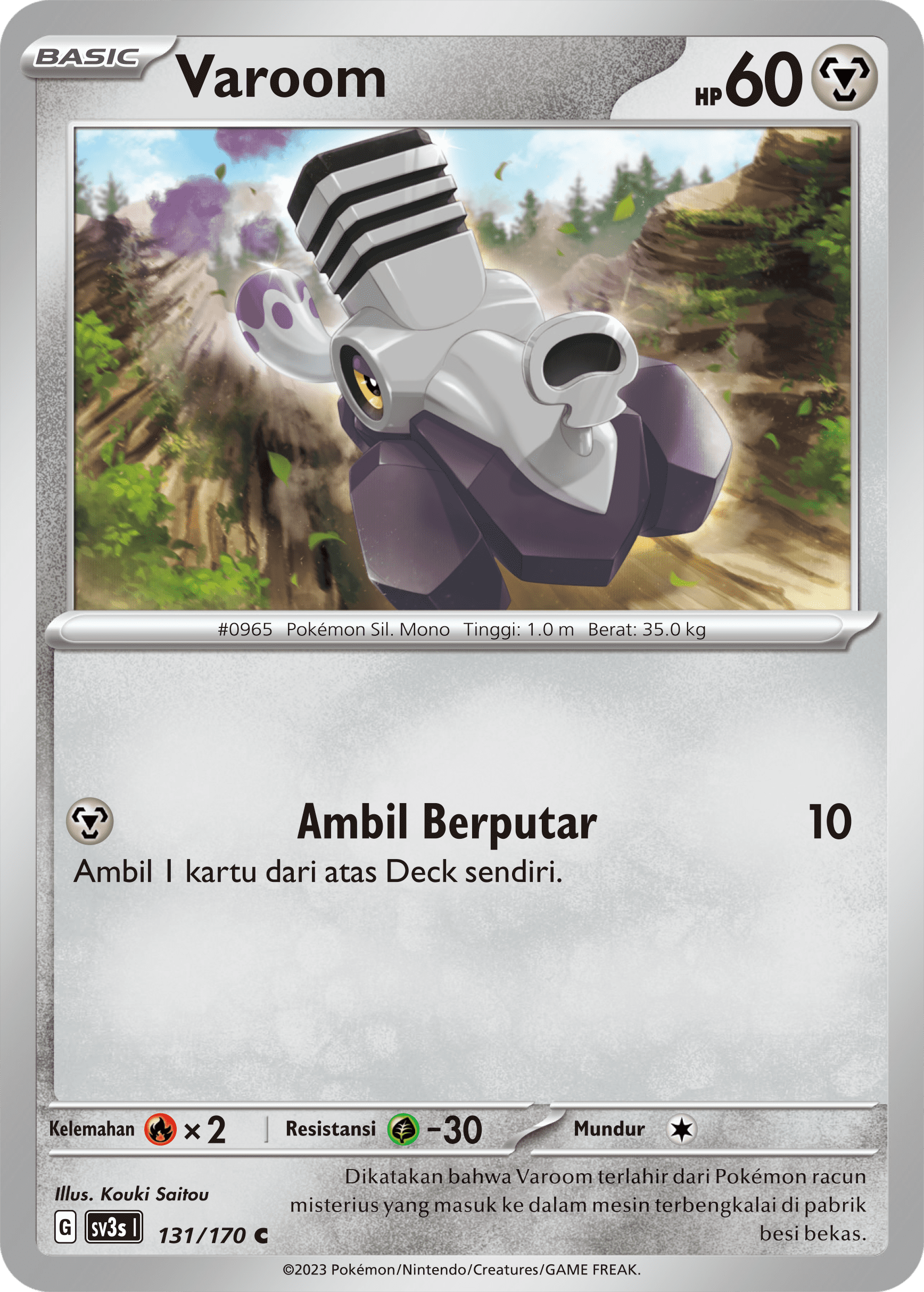 Varoom 131 — Kilau Hitam (Indonesian Pokémon TCG card)