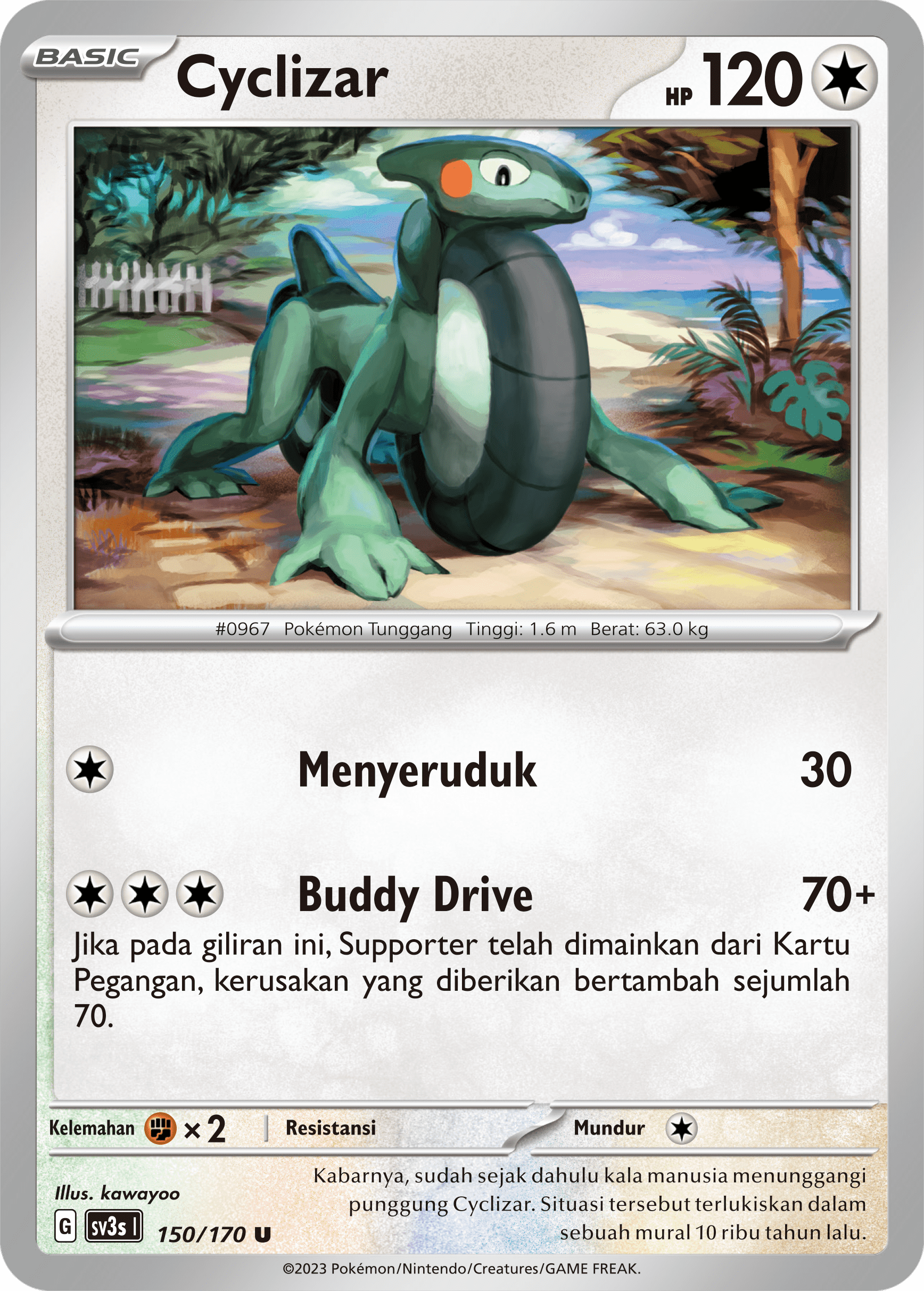 Cyclizar 150 — Kilau Hitam (Indonesian Pokémon TCG card)