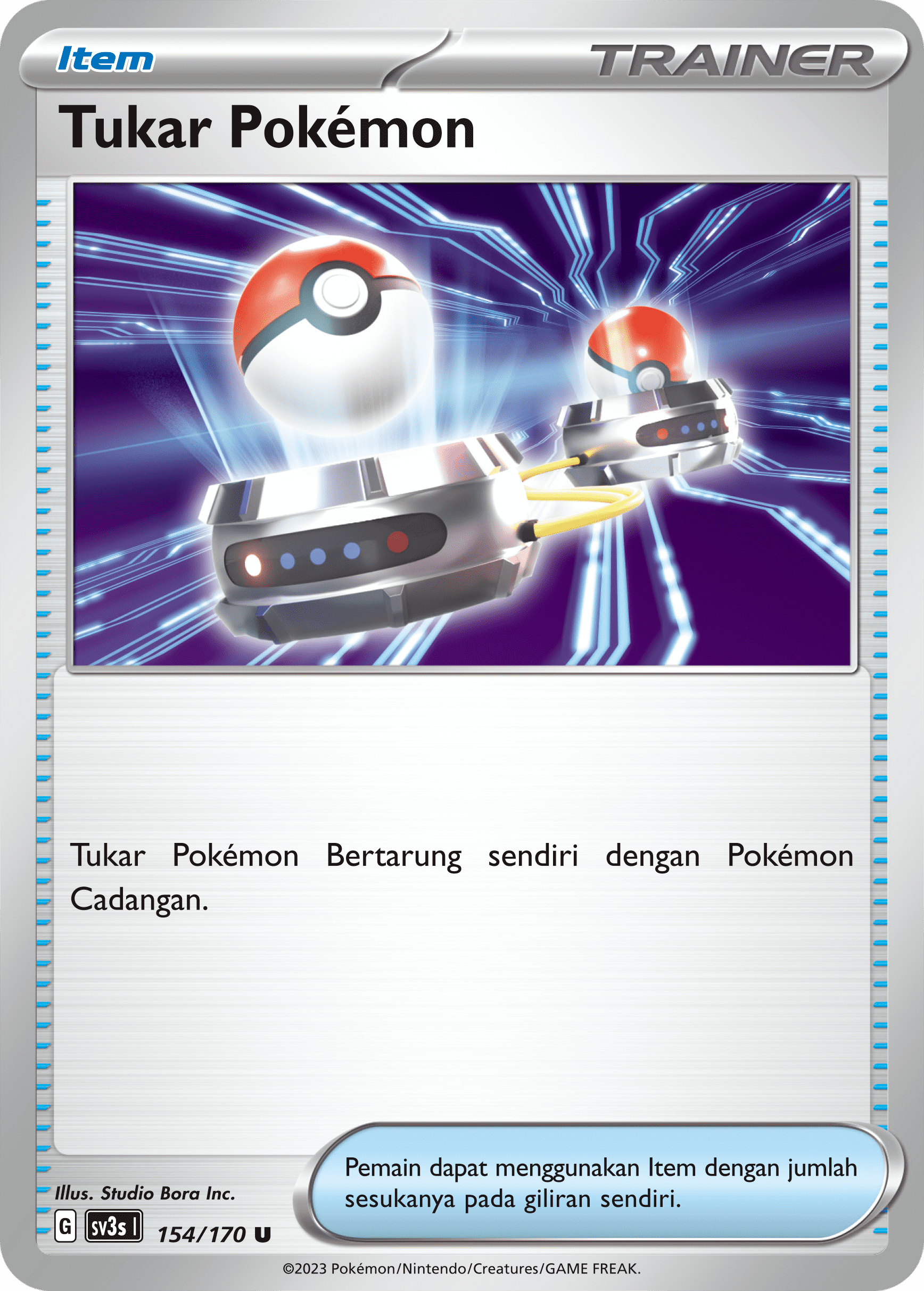 Tukar Pokémon 154 — Kilau Hitam (Indonesian Pokémon TCG card)