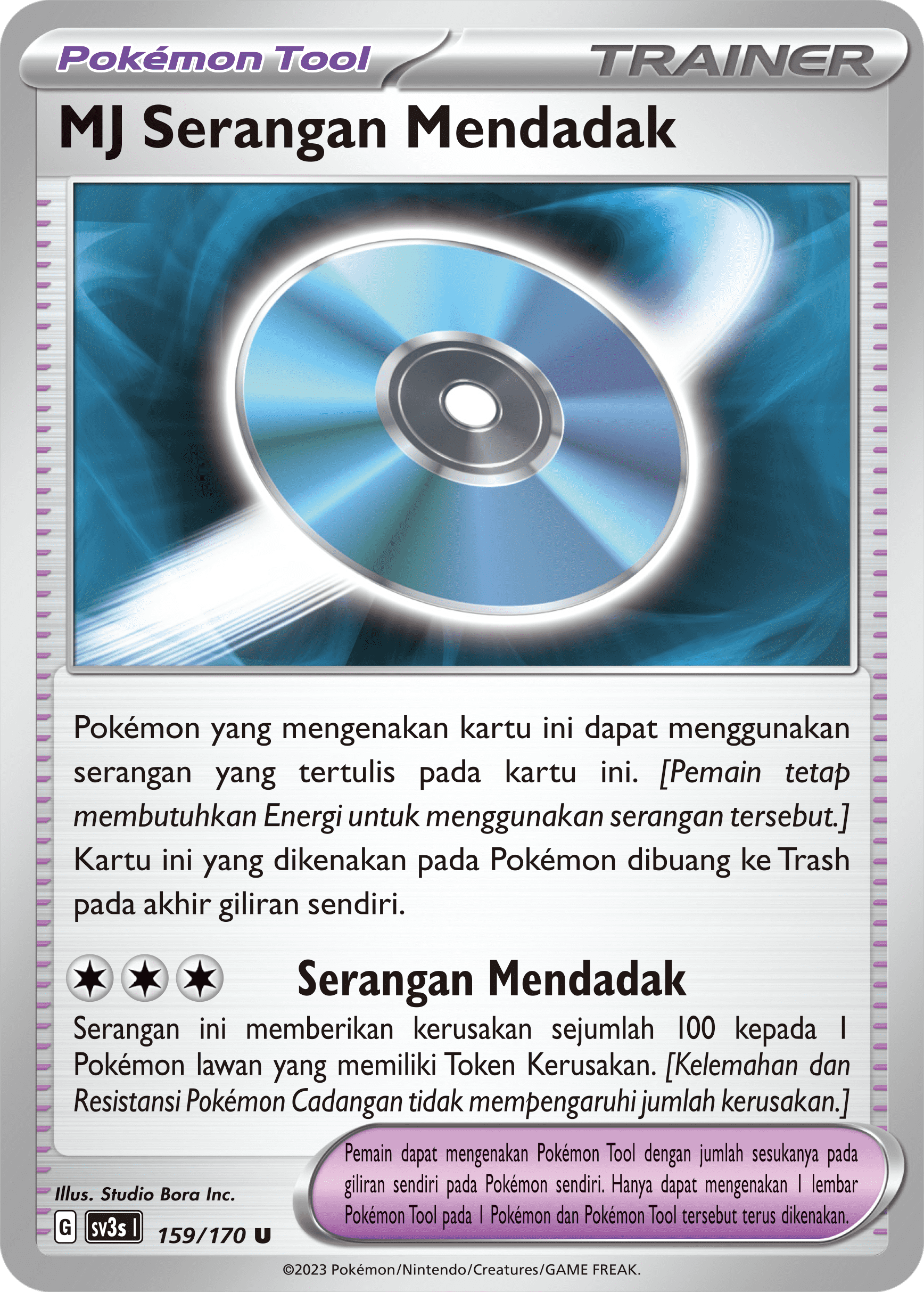 MJ Serangan Mendadak 159 — Kilau Hitam (Indonesian Pokémon TCG card)
