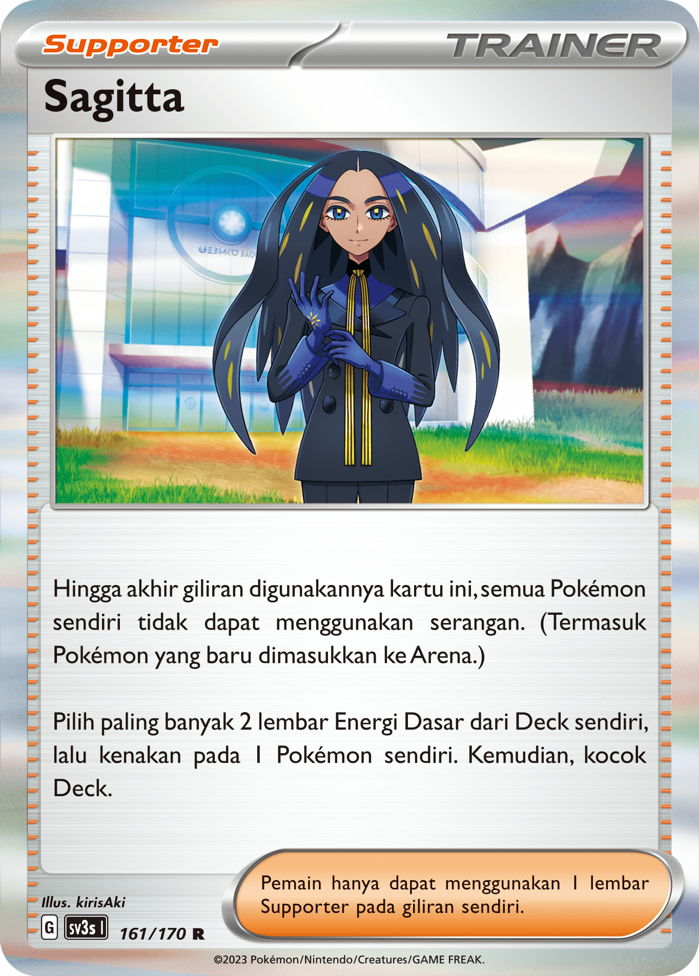 Sagitta 161 — Kilau Hitam (Indonesian Pokémon TCG card)