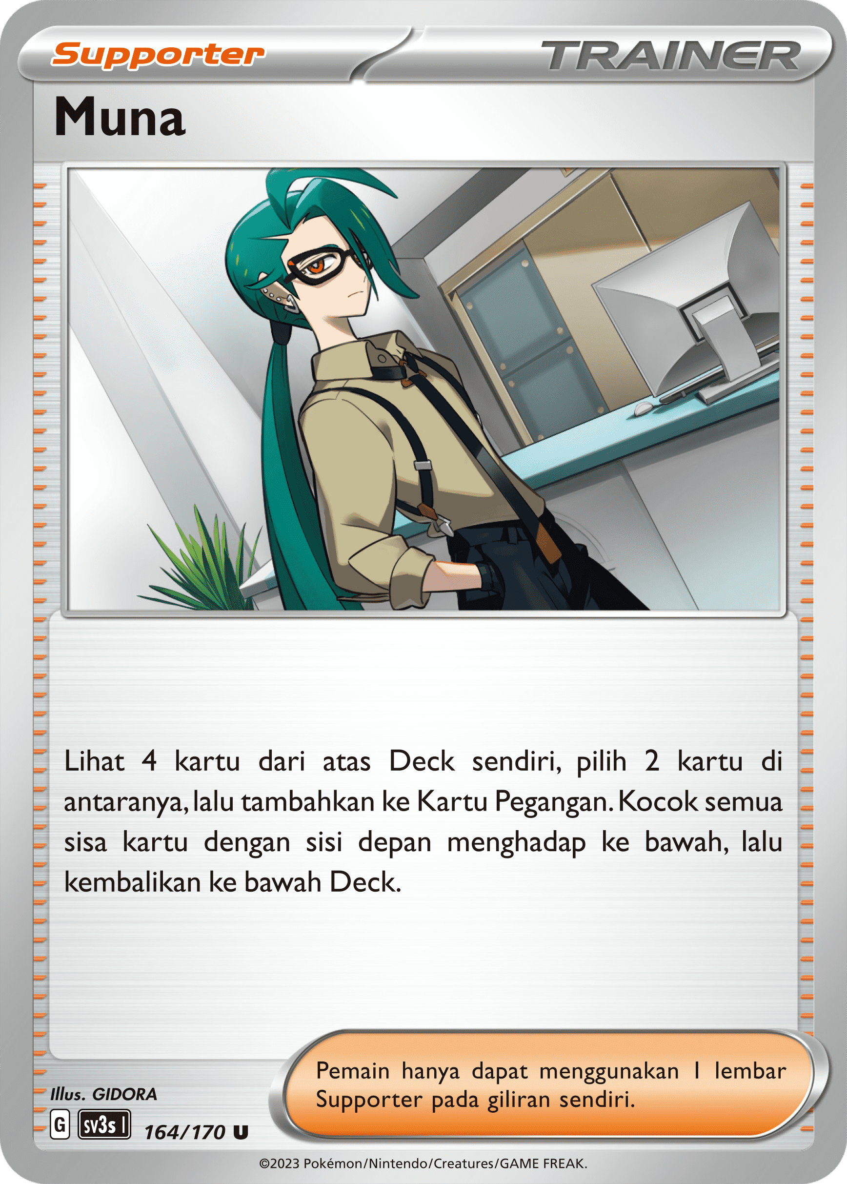 Muna 164 — Kilau Hitam (Indonesian Pokémon TCG card)