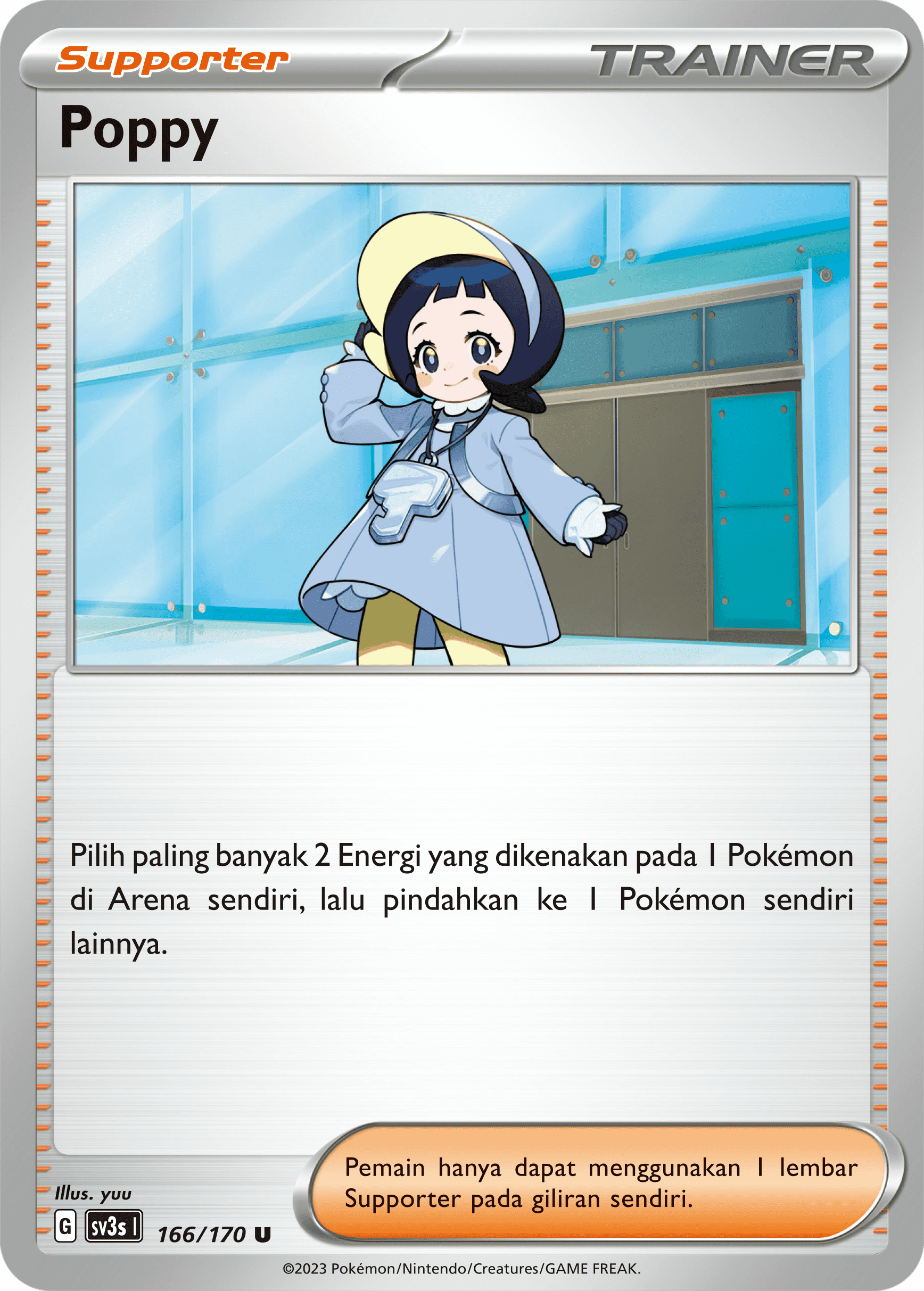 Poppy 166 — Kilau Hitam (Indonesian Pokémon TCG card)