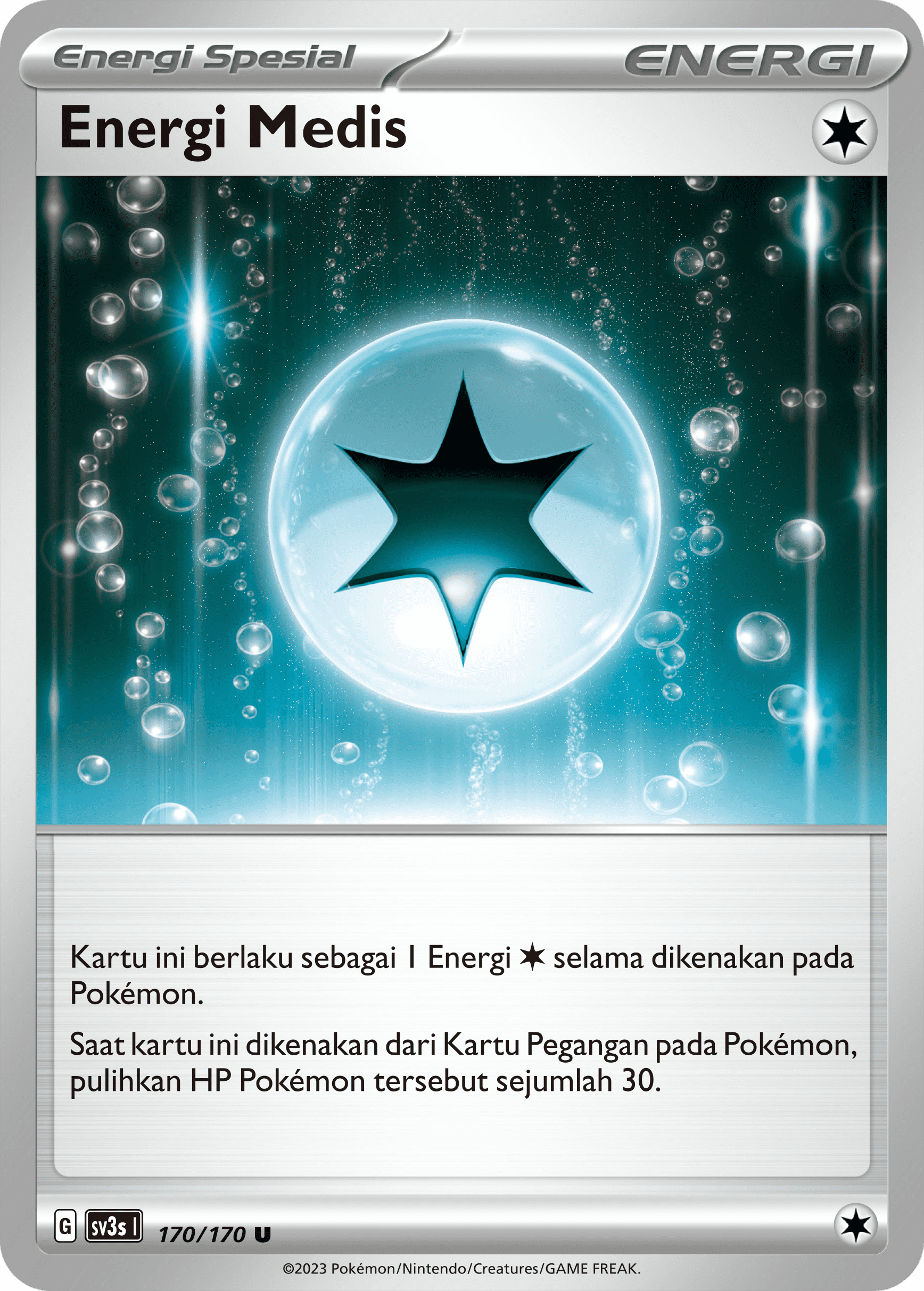 Energi Medis 170 — Kilau Hitam (Indonesian Pokémon TCG card)