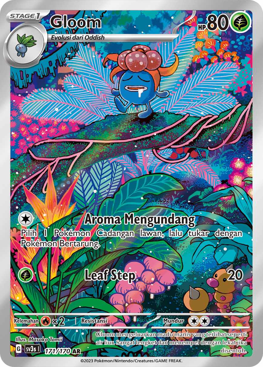 Gloom 171 — Kilau Hitam (Indonesian Pokémon TCG card)
