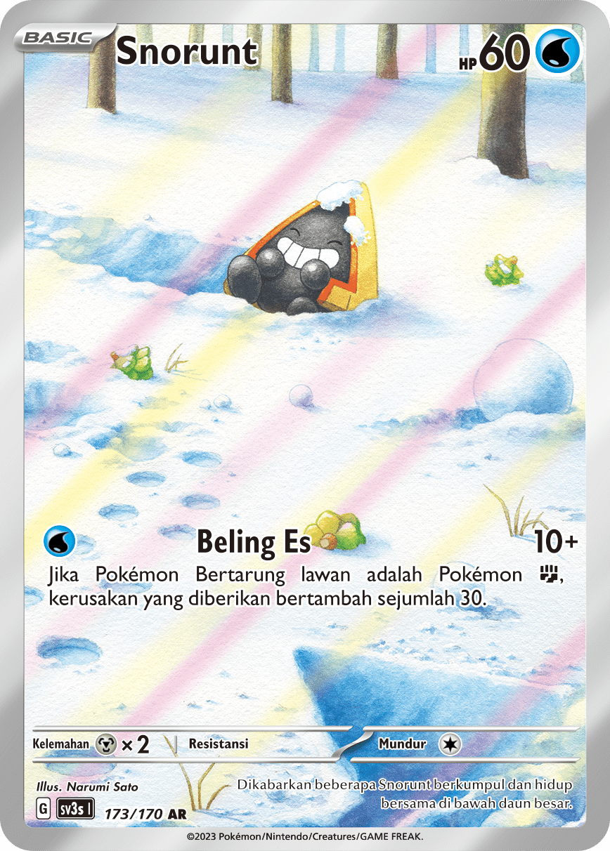 Snorunt 173 — Kilau Hitam (Indonesian Pokémon TCG card)