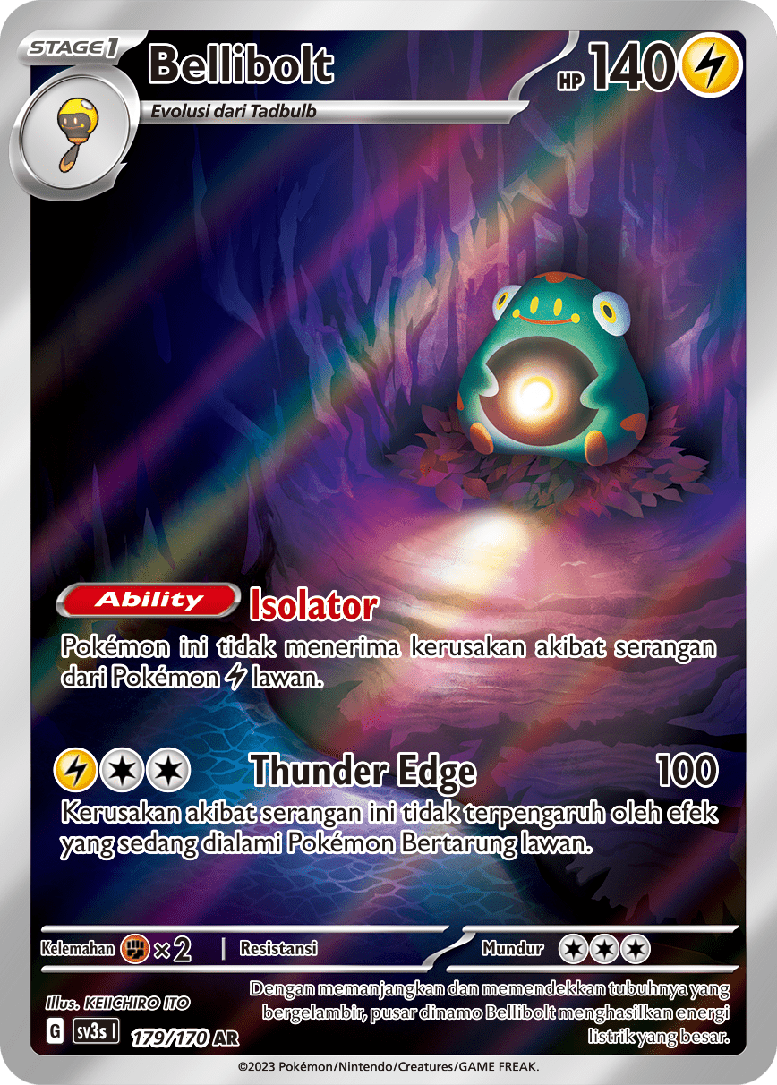 Bellibolt 179 — Kilau Hitam (Indonesian Pokémon TCG card)