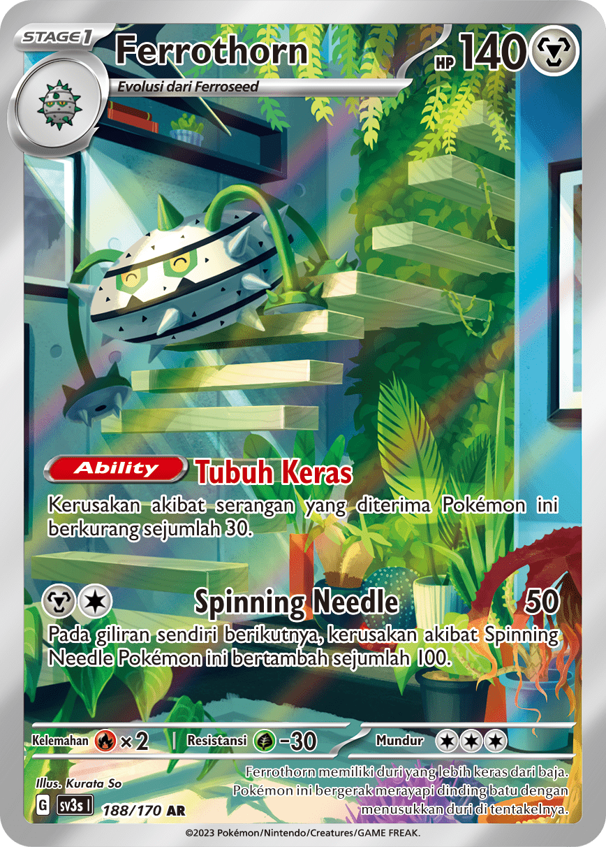 Ferrothorn 188 — Kilau Hitam (Indonesian Pokémon TCG card)