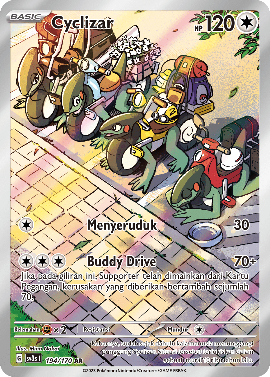 Cyclizar 194 — Kilau Hitam (Indonesian Pokémon TCG card)