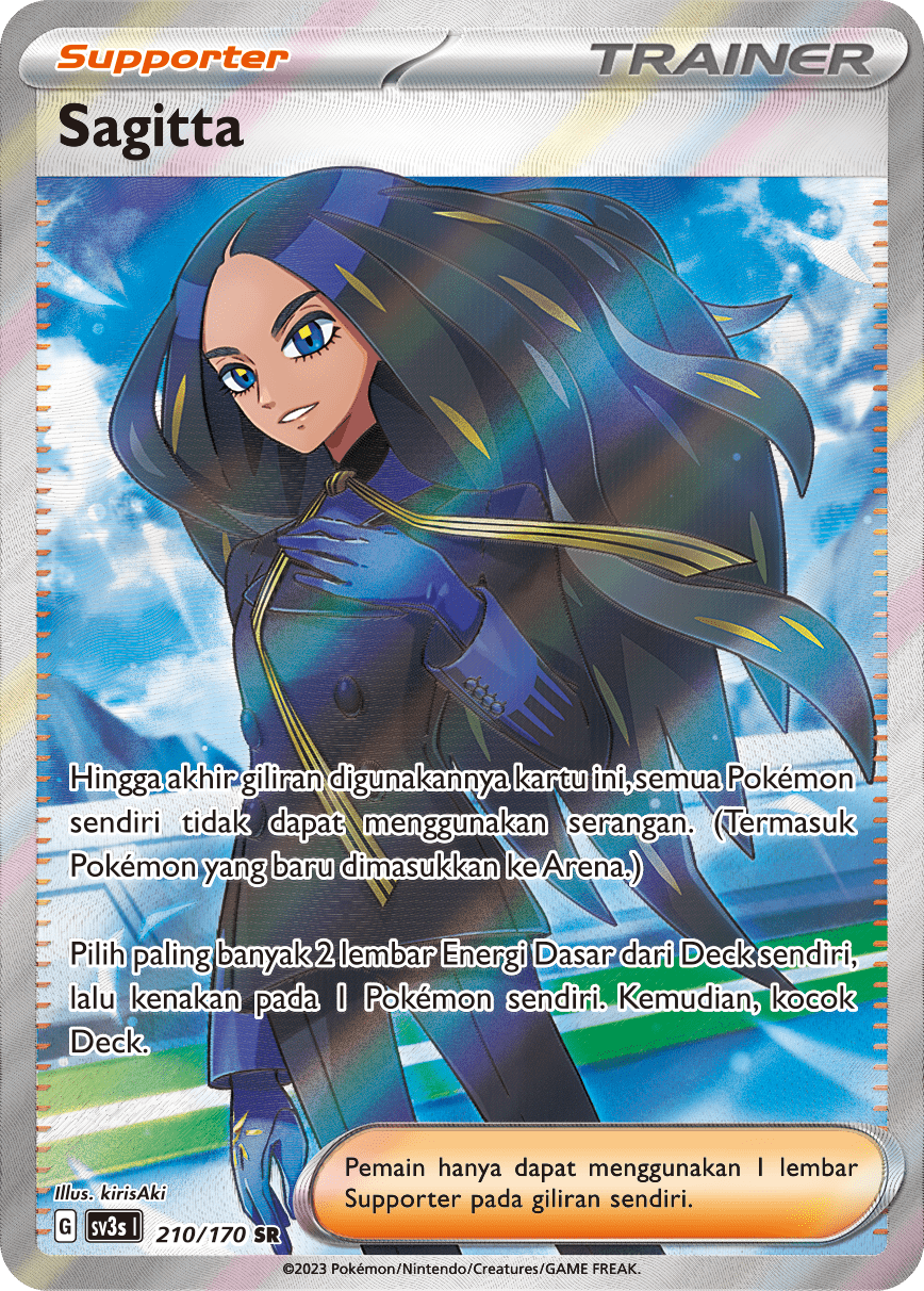 Sagitta 210 — Kilau Hitam (Indonesian Pokémon TCG card)