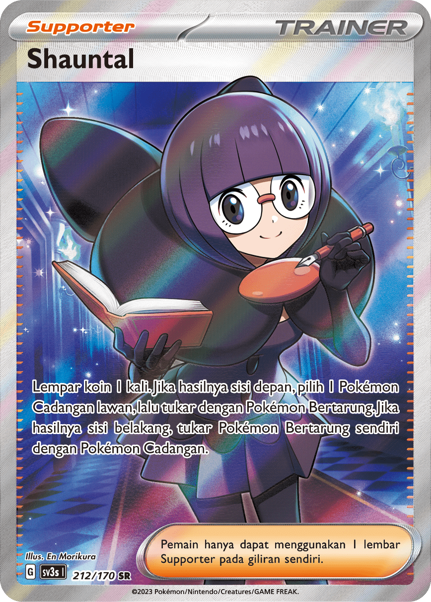 Shauntal 212 — Kilau Hitam (Indonesian Pokémon TCG card)