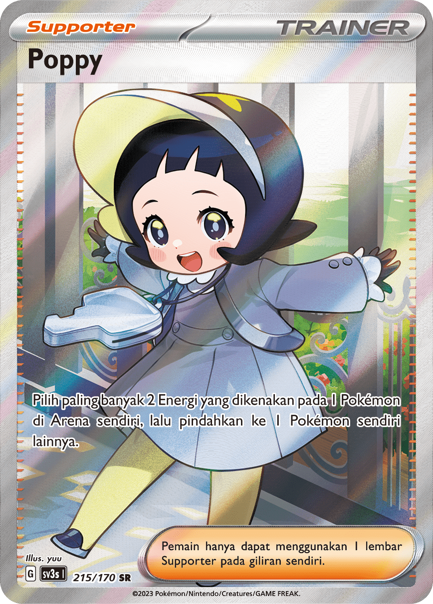 Poppy 215 — Kilau Hitam (Indonesian Pokémon TCG card)