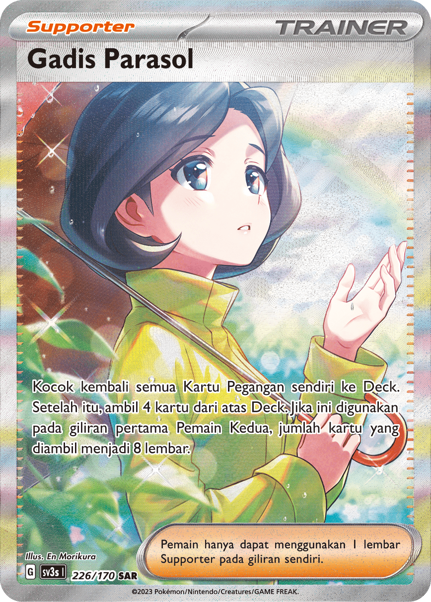 Gadis Parasol 226 — Kilau Hitam (Indonesian Pokémon TCG card)