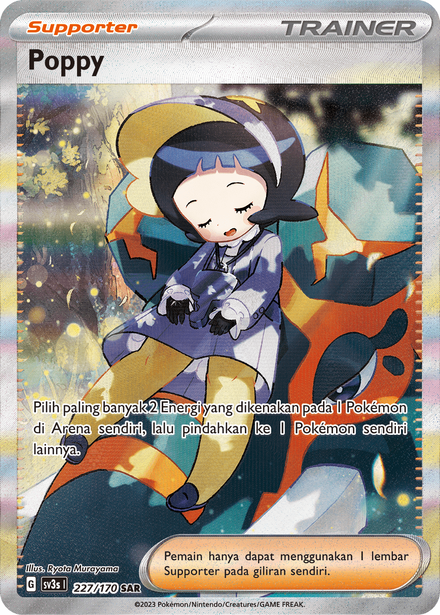 Poppy 227 — Kilau Hitam (Indonesian Pokémon TCG card)