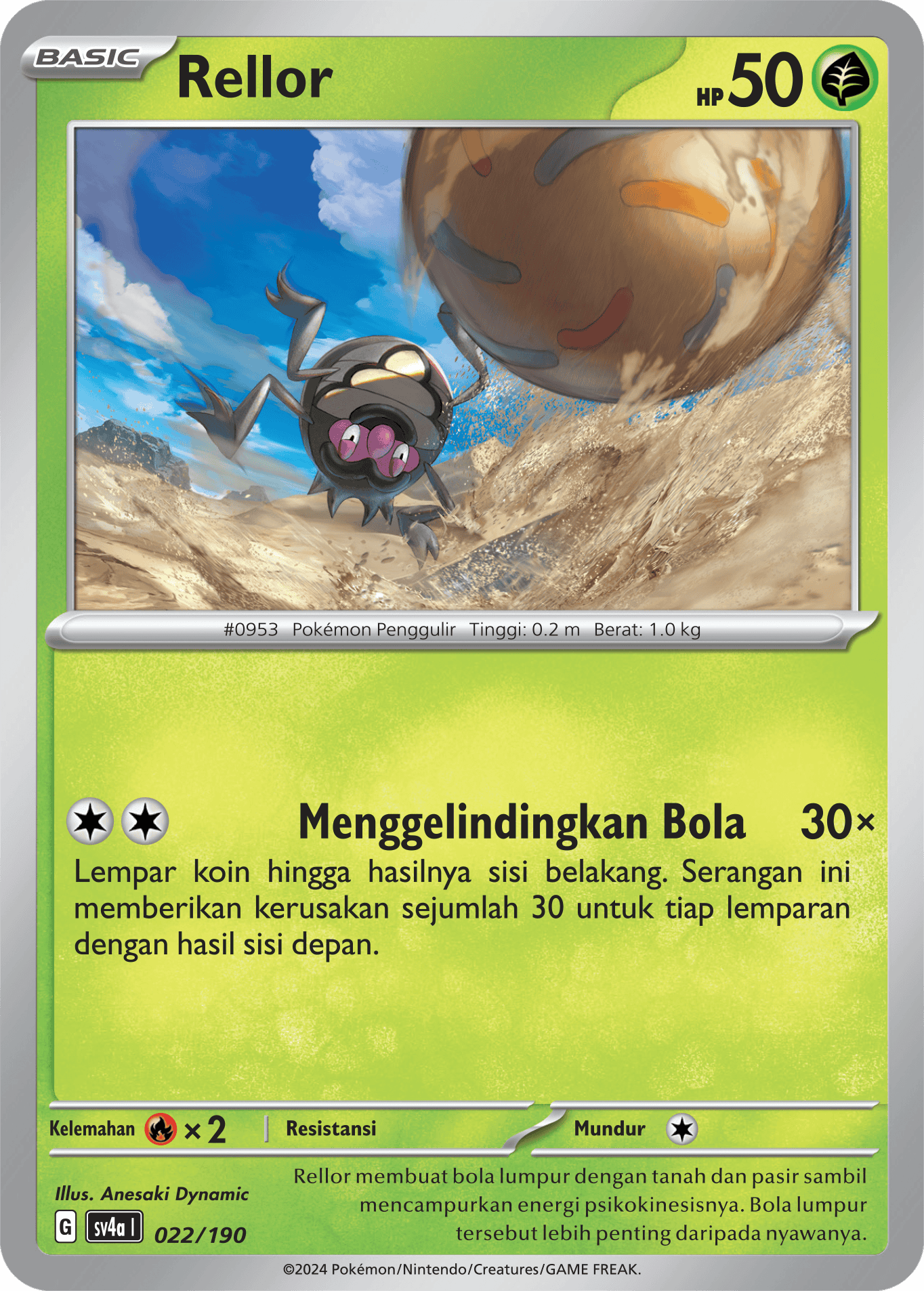 Rellor 022 — Harta Berkilau ex (Indonesian Pokémon TCG card)