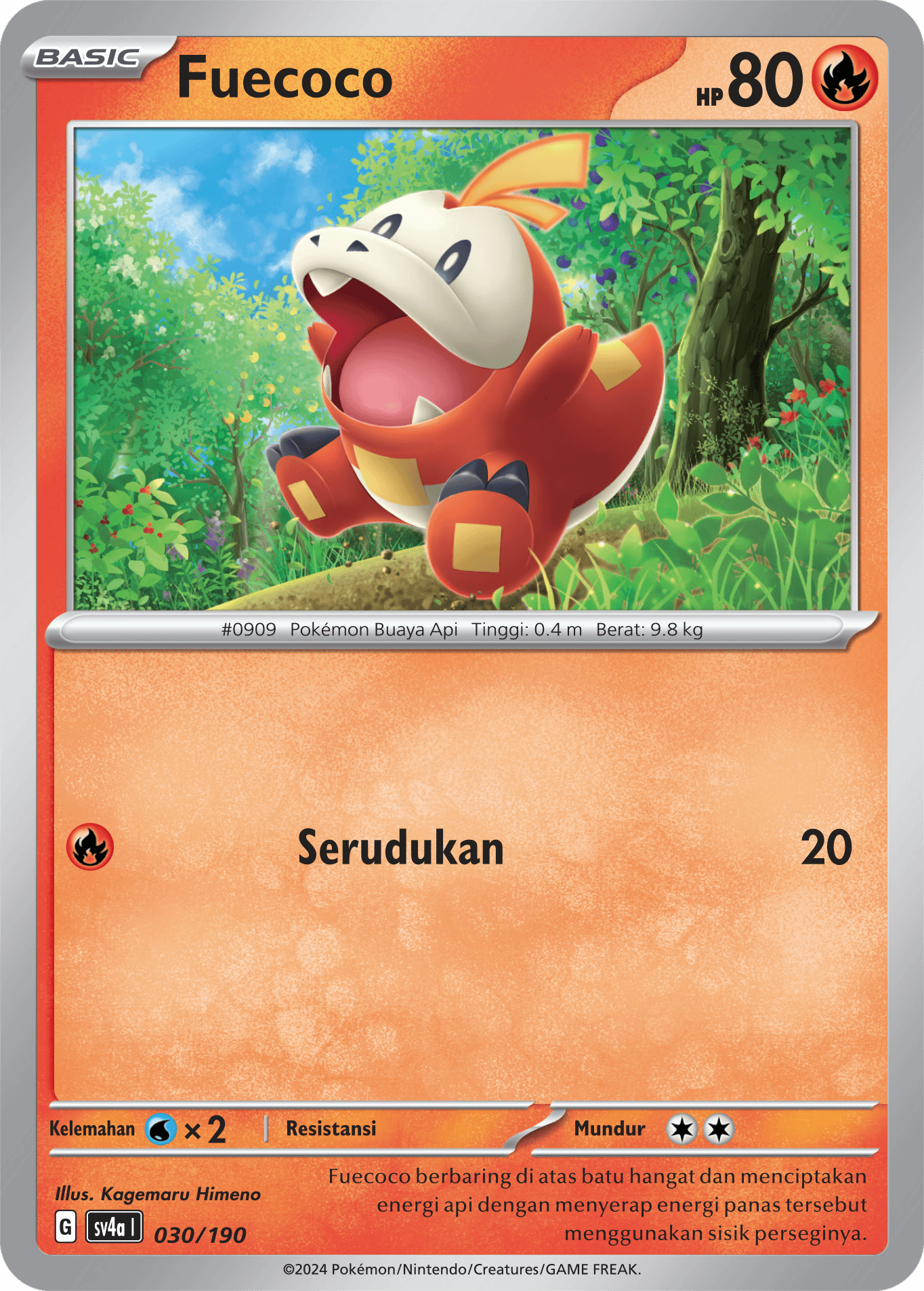 Fuecoco 030 — Harta Berkilau ex (Indonesian Pokémon TCG card)