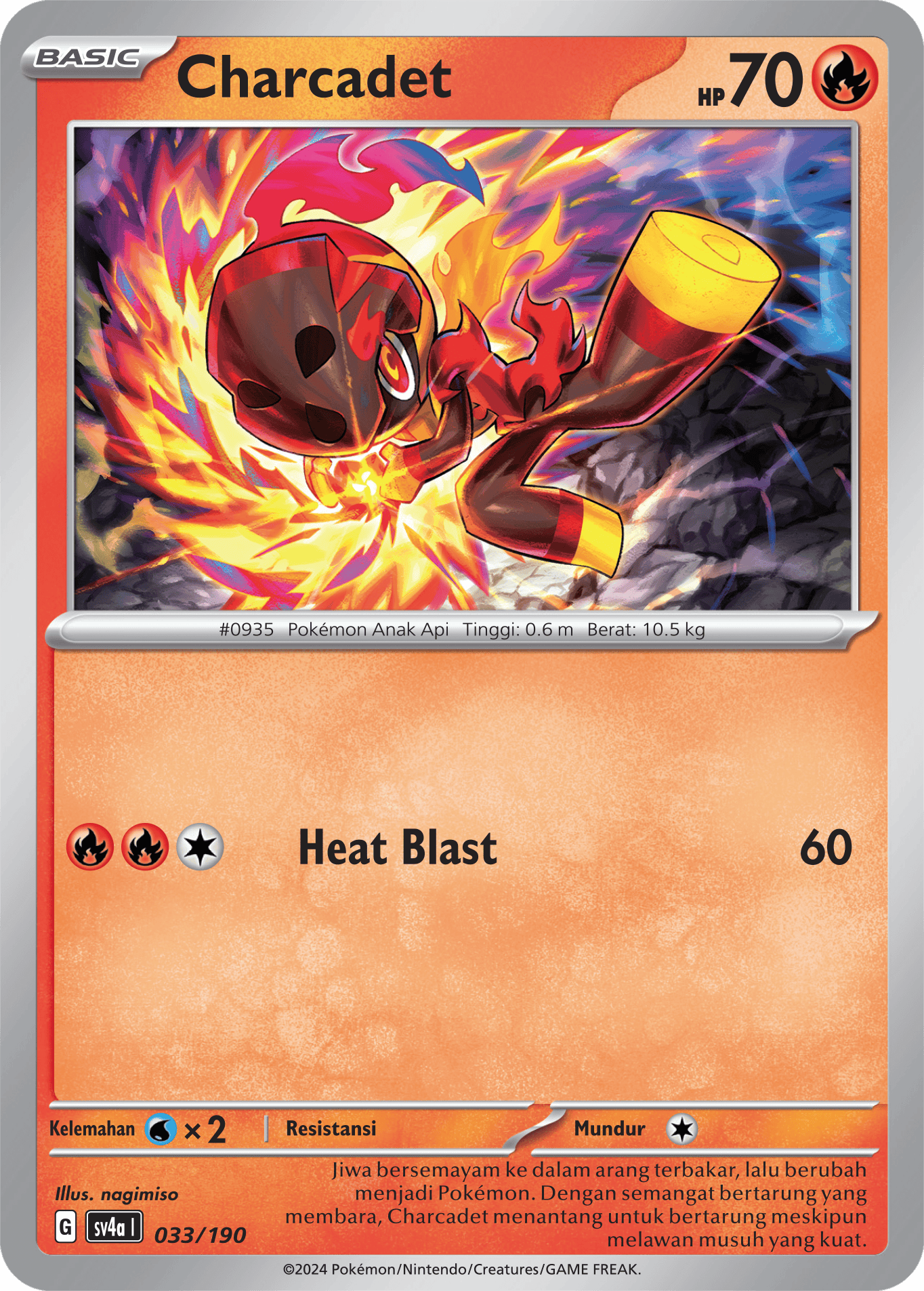 Charcadet 033 — Harta Berkilau ex (Indonesian Pokémon TCG card)