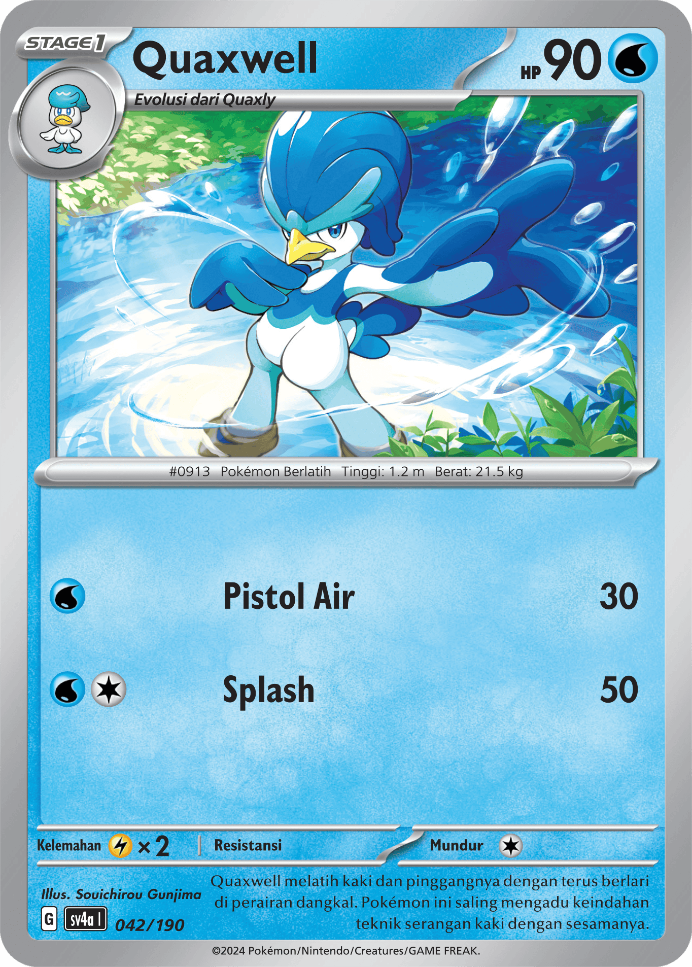 Quaxwell 042 — Harta Berkilau ex (Indonesian Pokémon TCG card)
