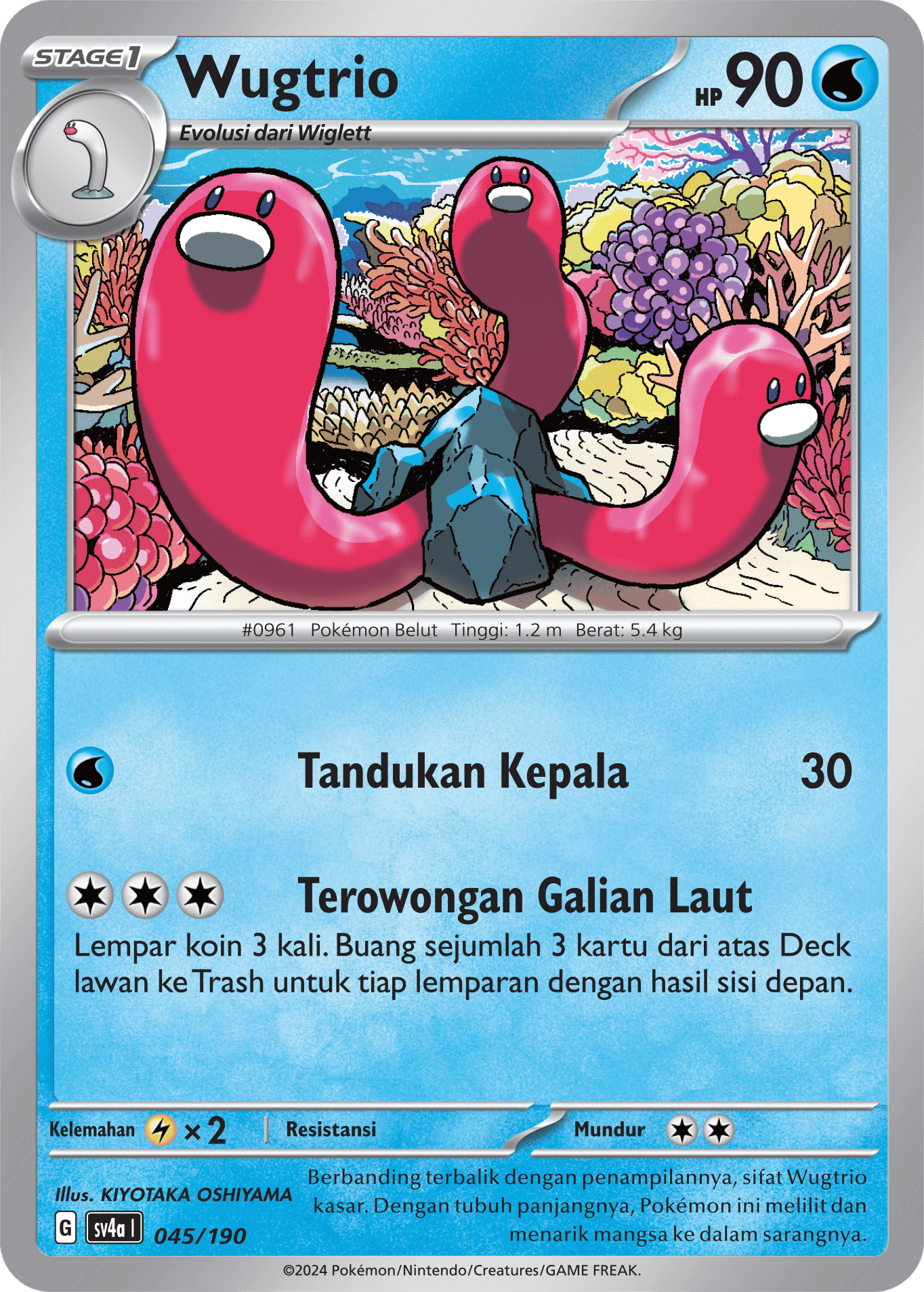 Wugtrio 045 — Harta Berkilau ex (Indonesian Pokémon TCG card)