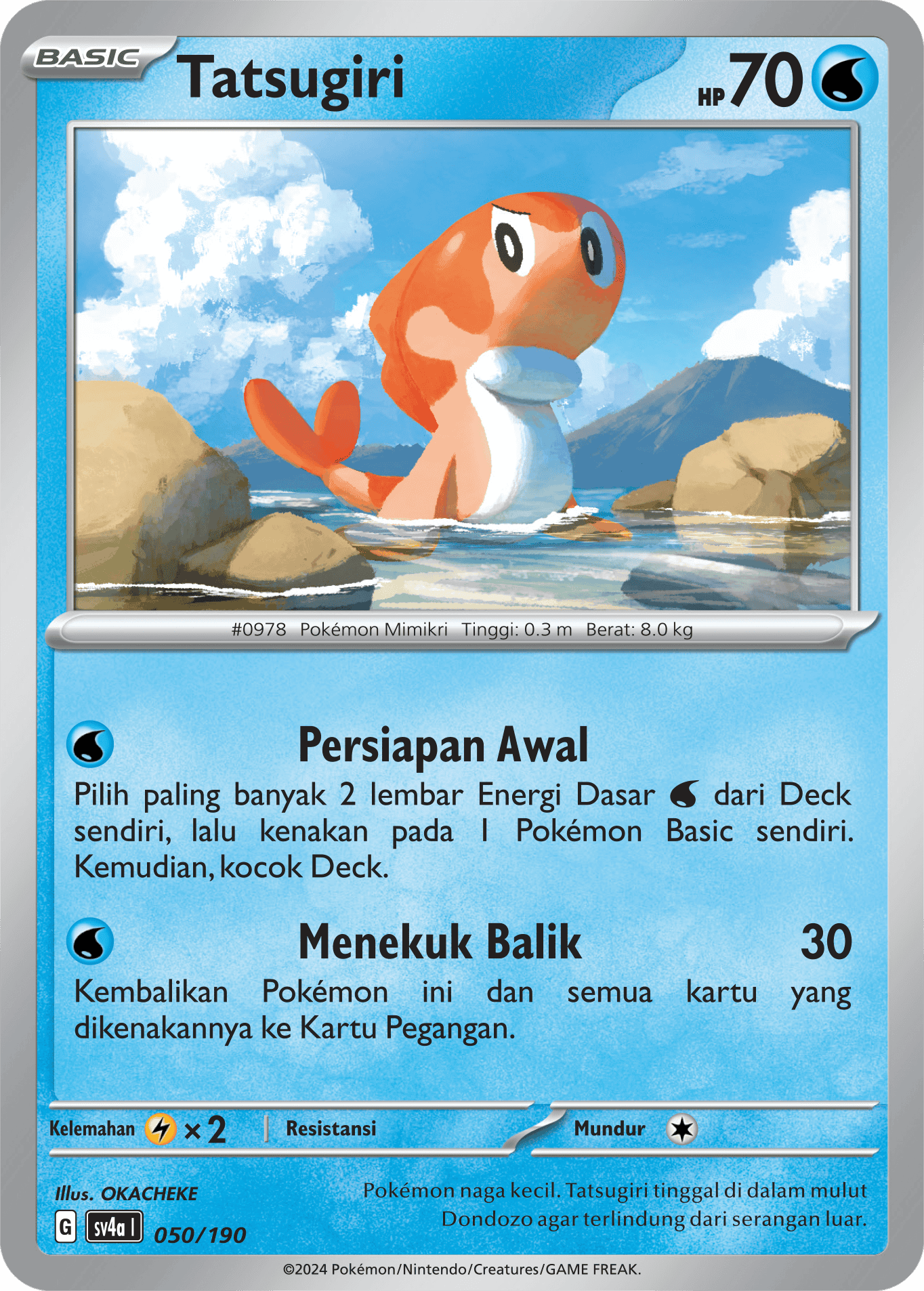 Tatsugiri 050 — Harta Berkilau ex (Indonesian Pokémon TCG card)