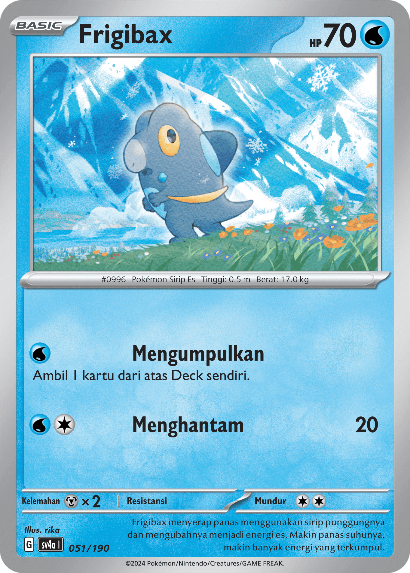 Frigibax 051 — Harta Berkilau ex (Indonesian Pokémon TCG card)