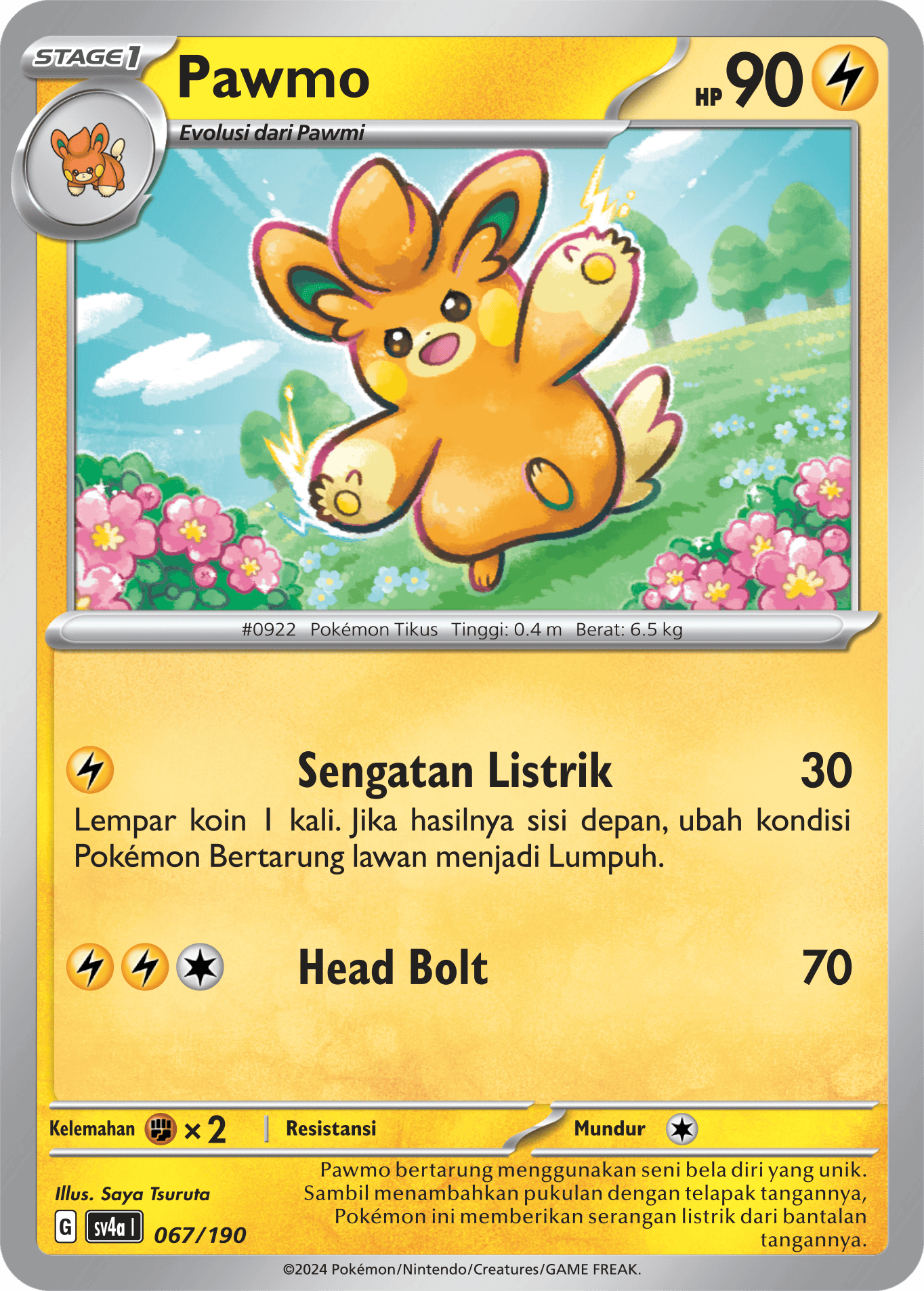 Pawmo 067 — Harta Berkilau ex (Indonesian Pokémon TCG card)