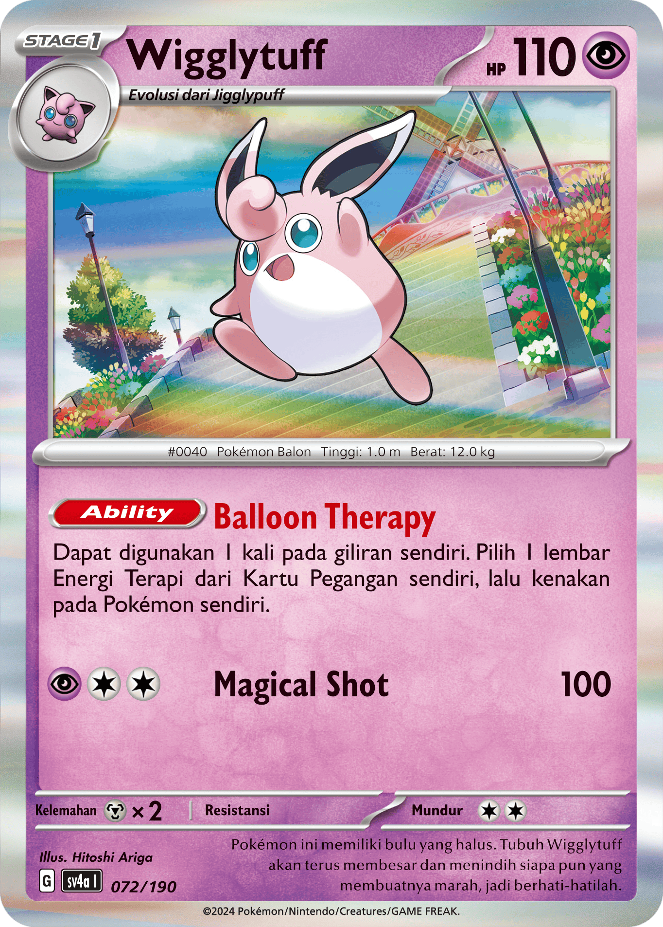 Wigglytuff 072 — Harta Berkilau ex (Indonesian Pokémon TCG card)
