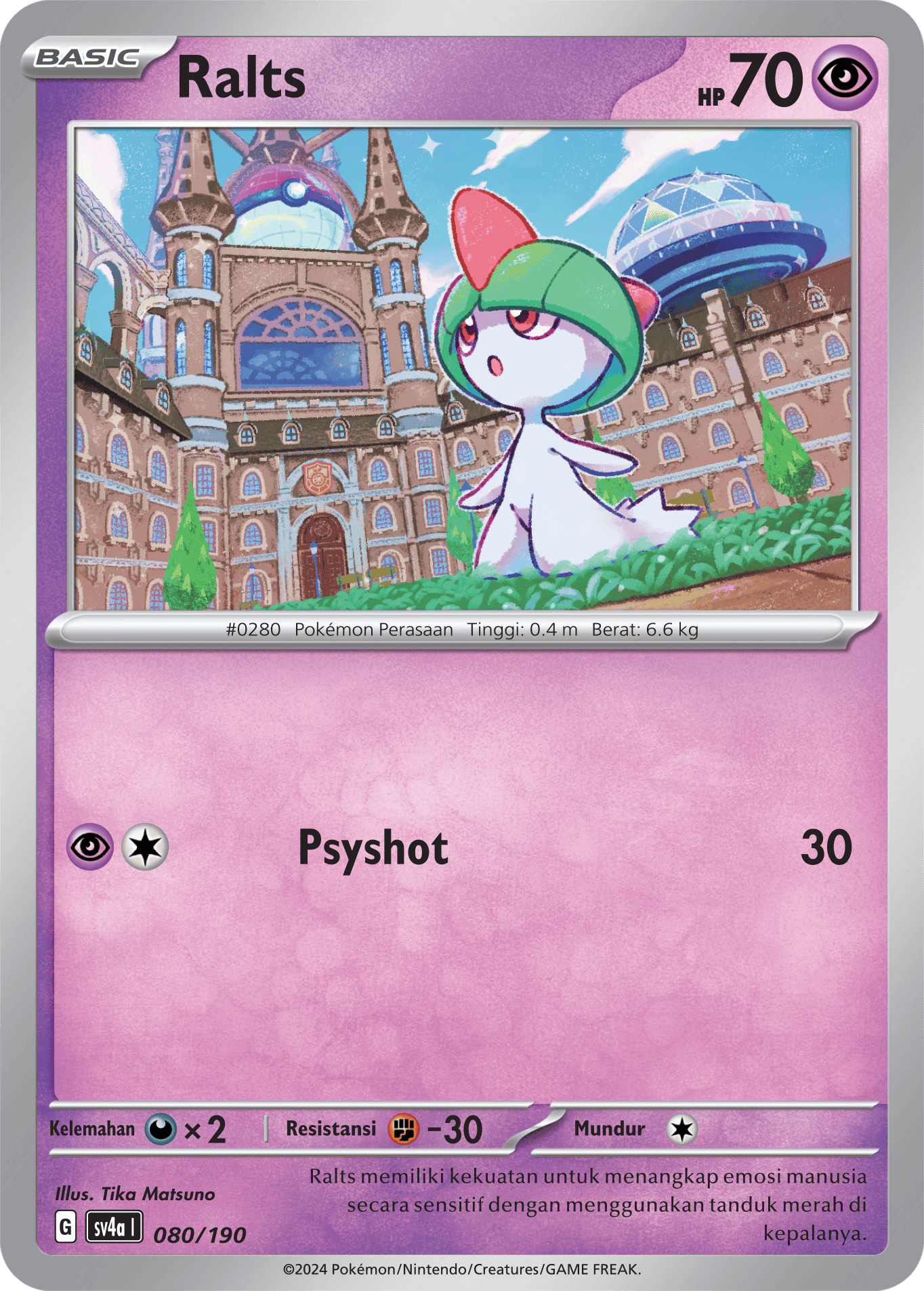 Ralts 080 — Harta Berkilau ex (Indonesian Pokémon TCG card)