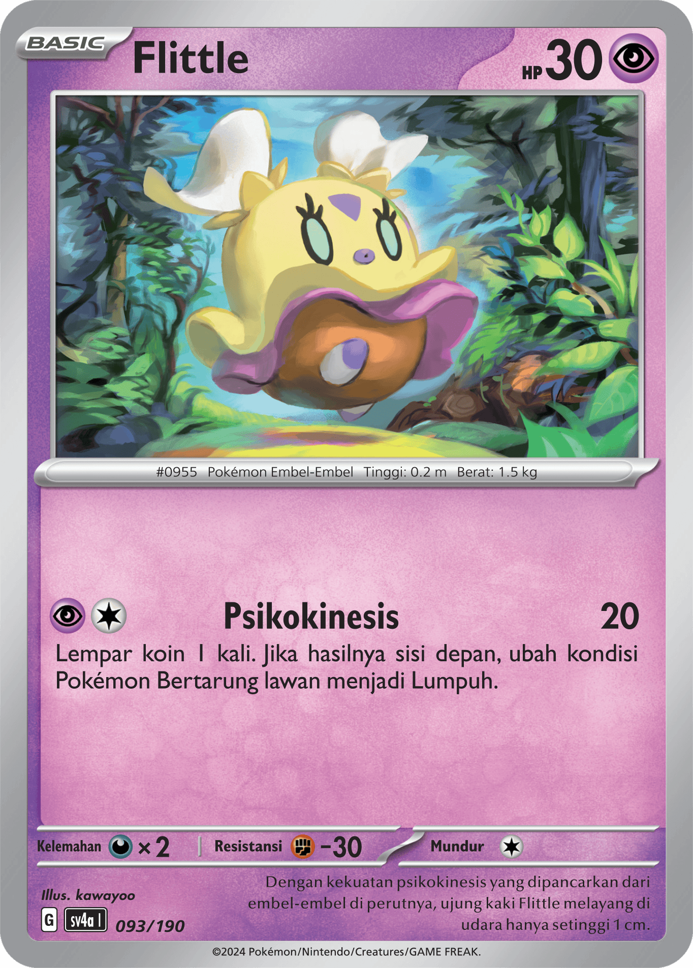 Flittle 093 — Harta Berkilau ex (Indonesian Pokémon TCG card)