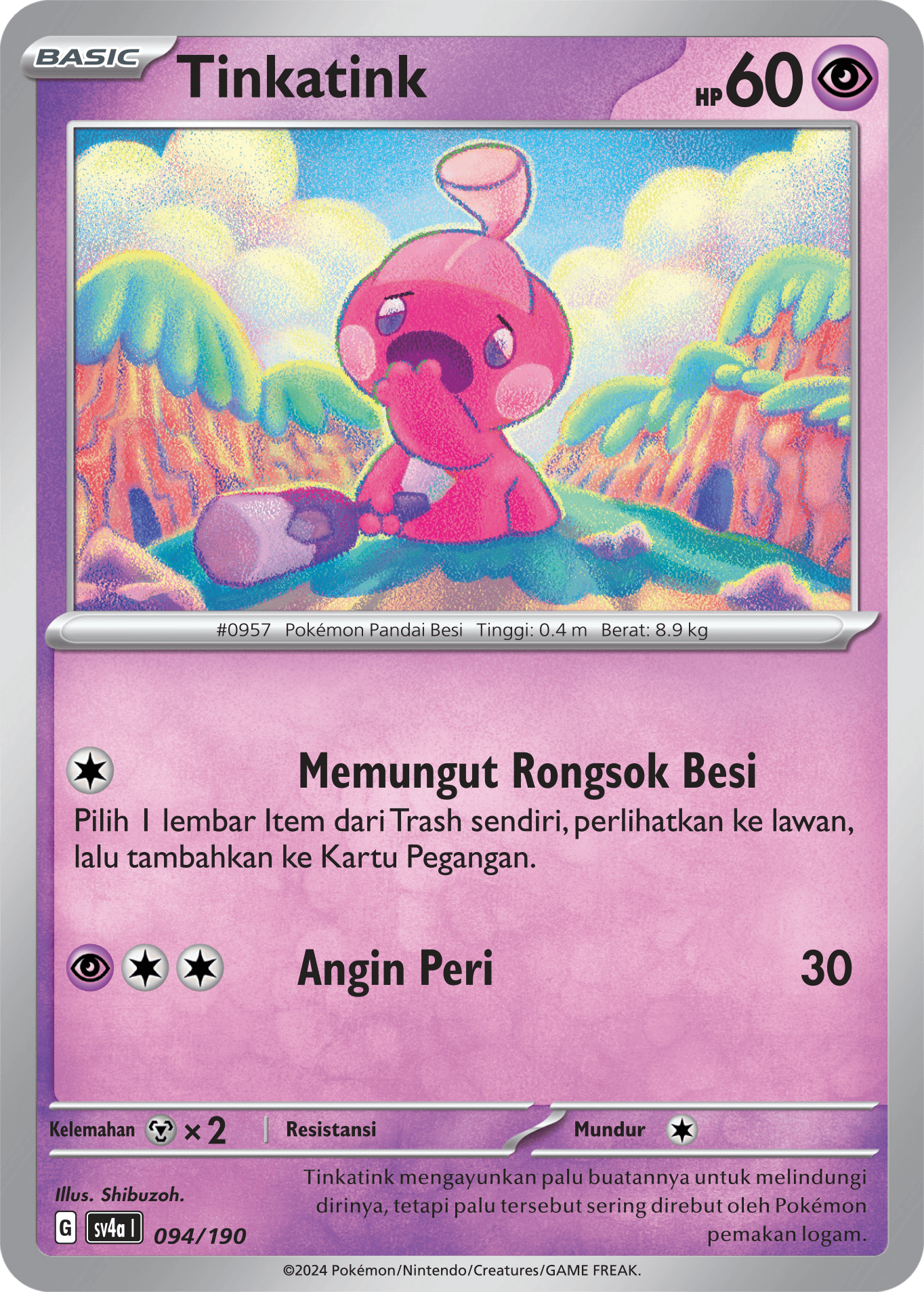 Tinkatink 094 — Harta Berkilau ex (Indonesian Pokémon TCG card)