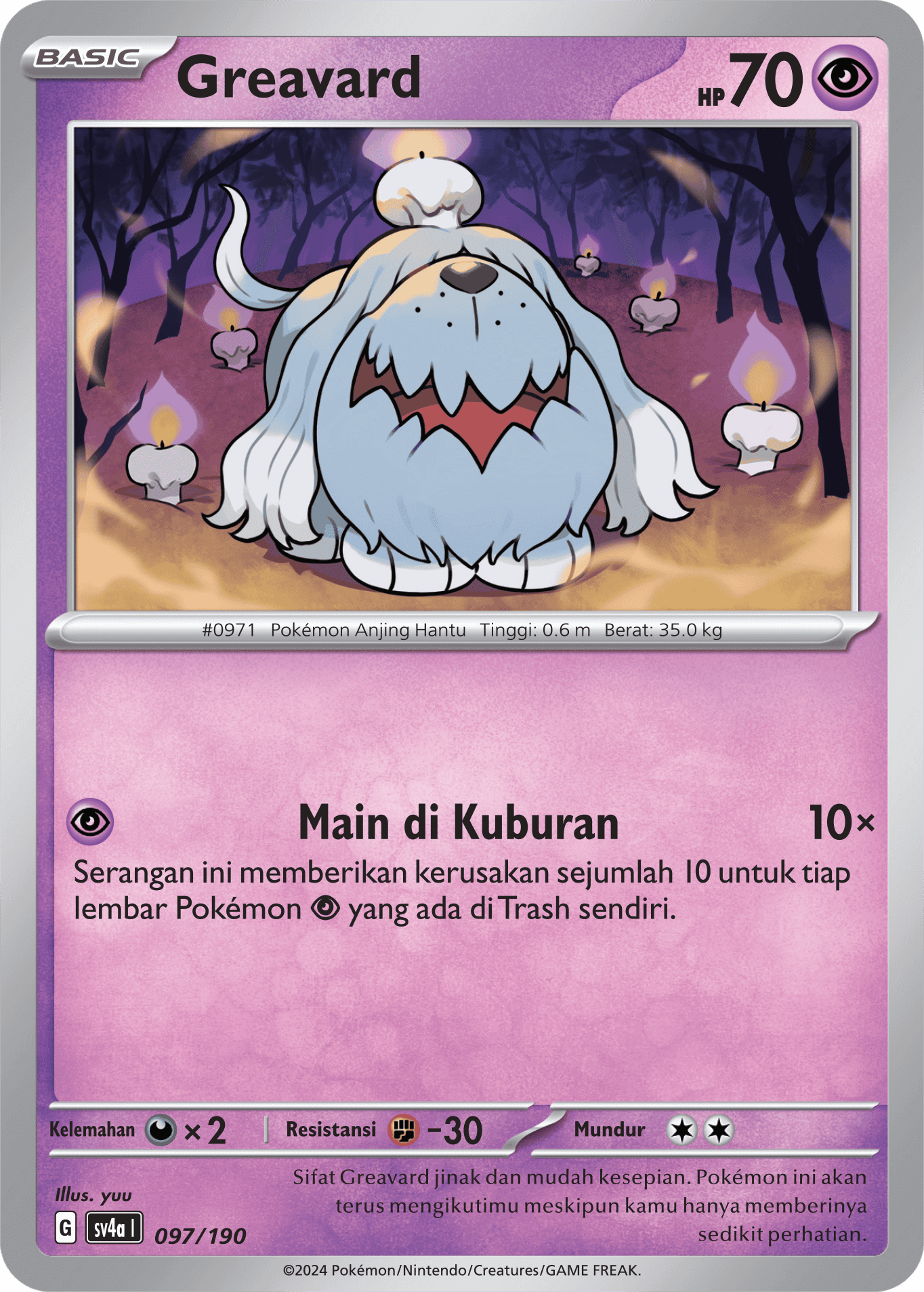 Greavard 097 — Harta Berkilau ex (Indonesian Pokémon TCG card)
