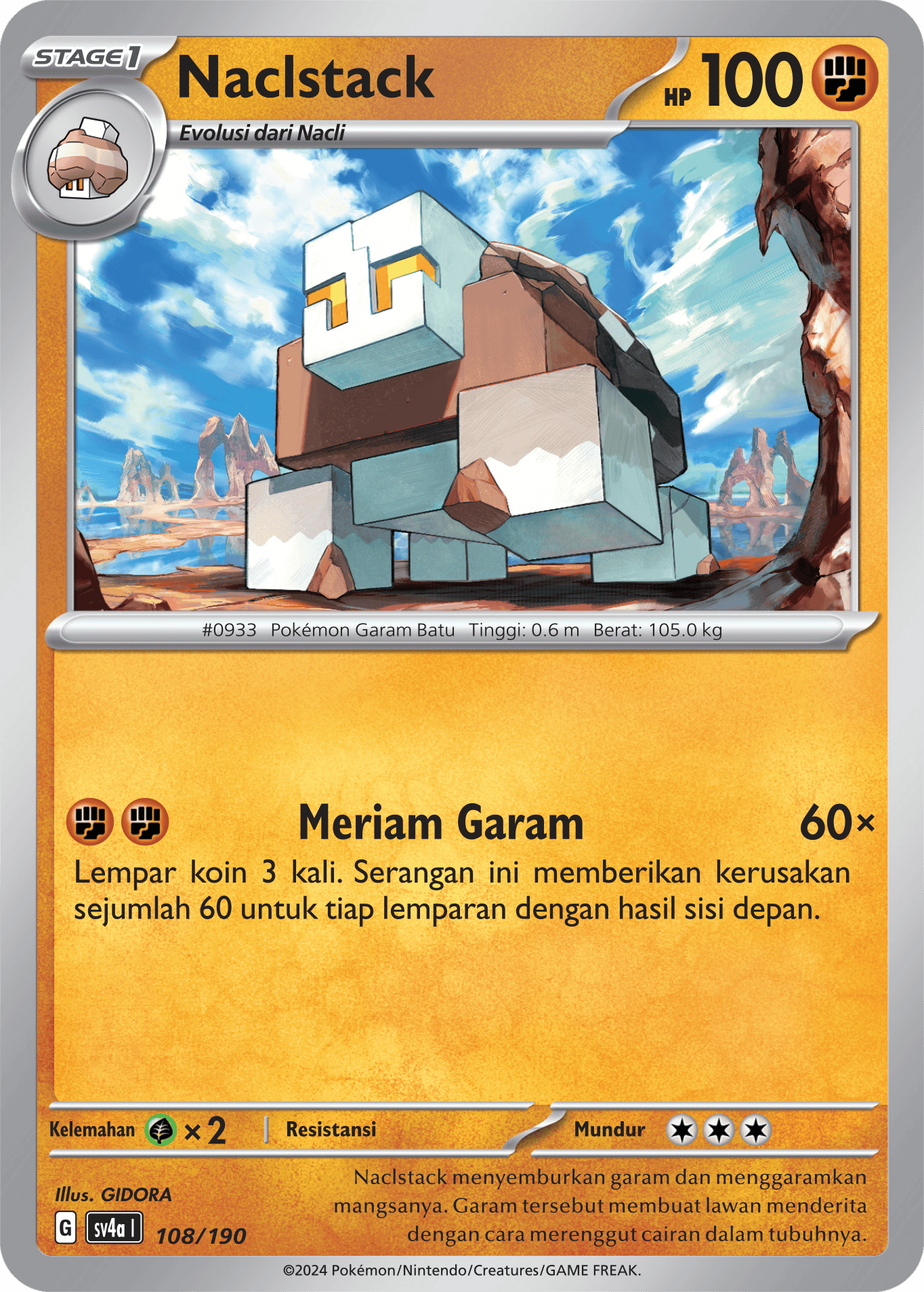 Naclstack 108 — Harta Berkilau ex (Indonesian Pokémon TCG card)