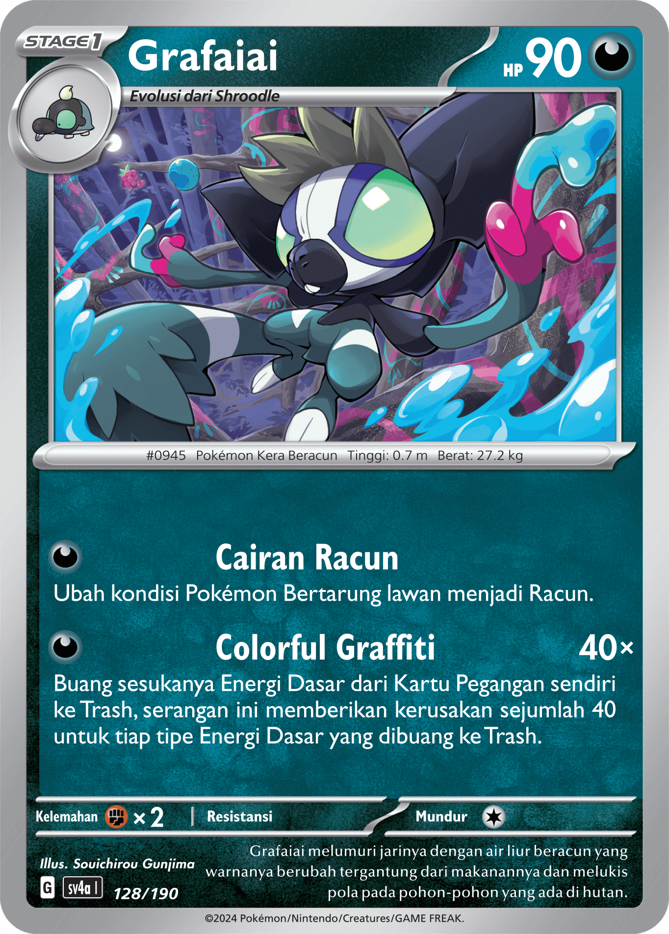 SV4a #128 128 — Harta Berkilau ex (Indonesian Pokémon TCG card)