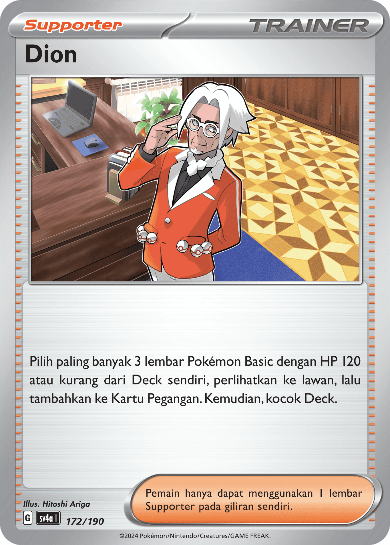 Dion 172 — Harta Berkilau ex (Indonesian Pokémon TCG card)