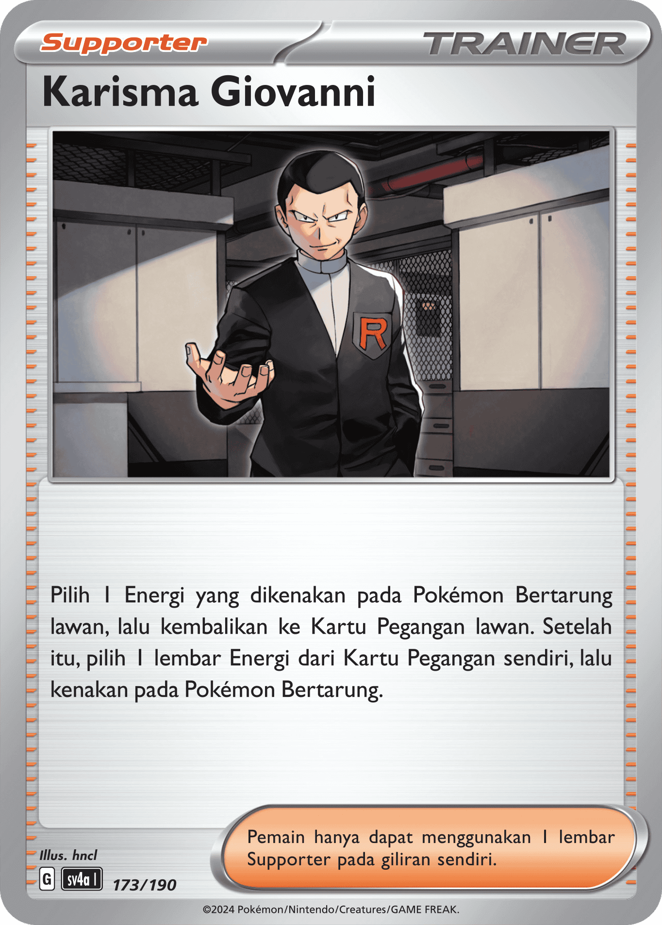 Karisma Giovanni[Supporter] 173 — Harta Berkilau ex (Indonesian Pokémon TCG card)