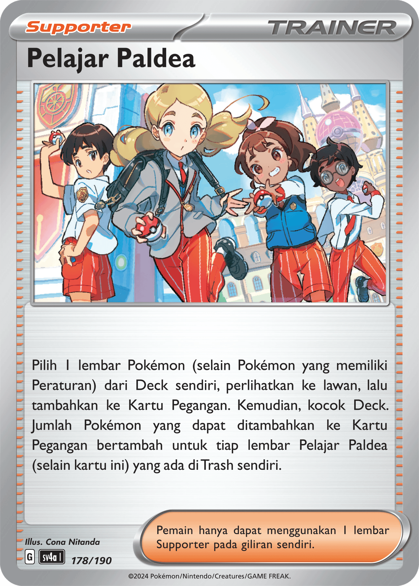Pelajar Paldea 178 — Harta Berkilau ex (Indonesian Pokémon TCG card)