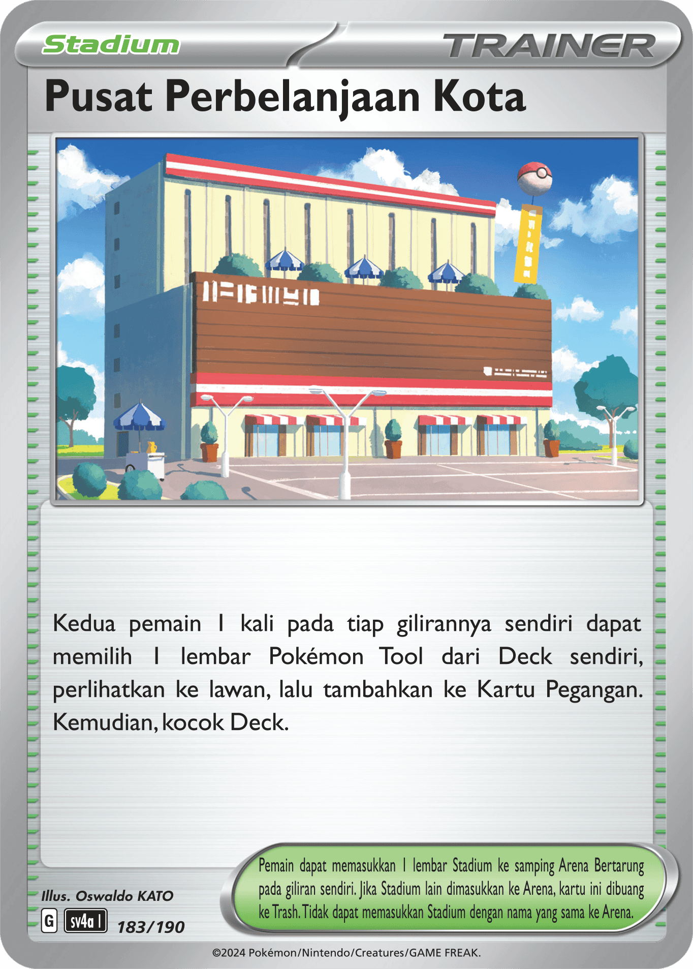 Pusat Perbelanjaan Kota 183 — Harta Berkilau ex (Indonesian Pokémon TCG card)