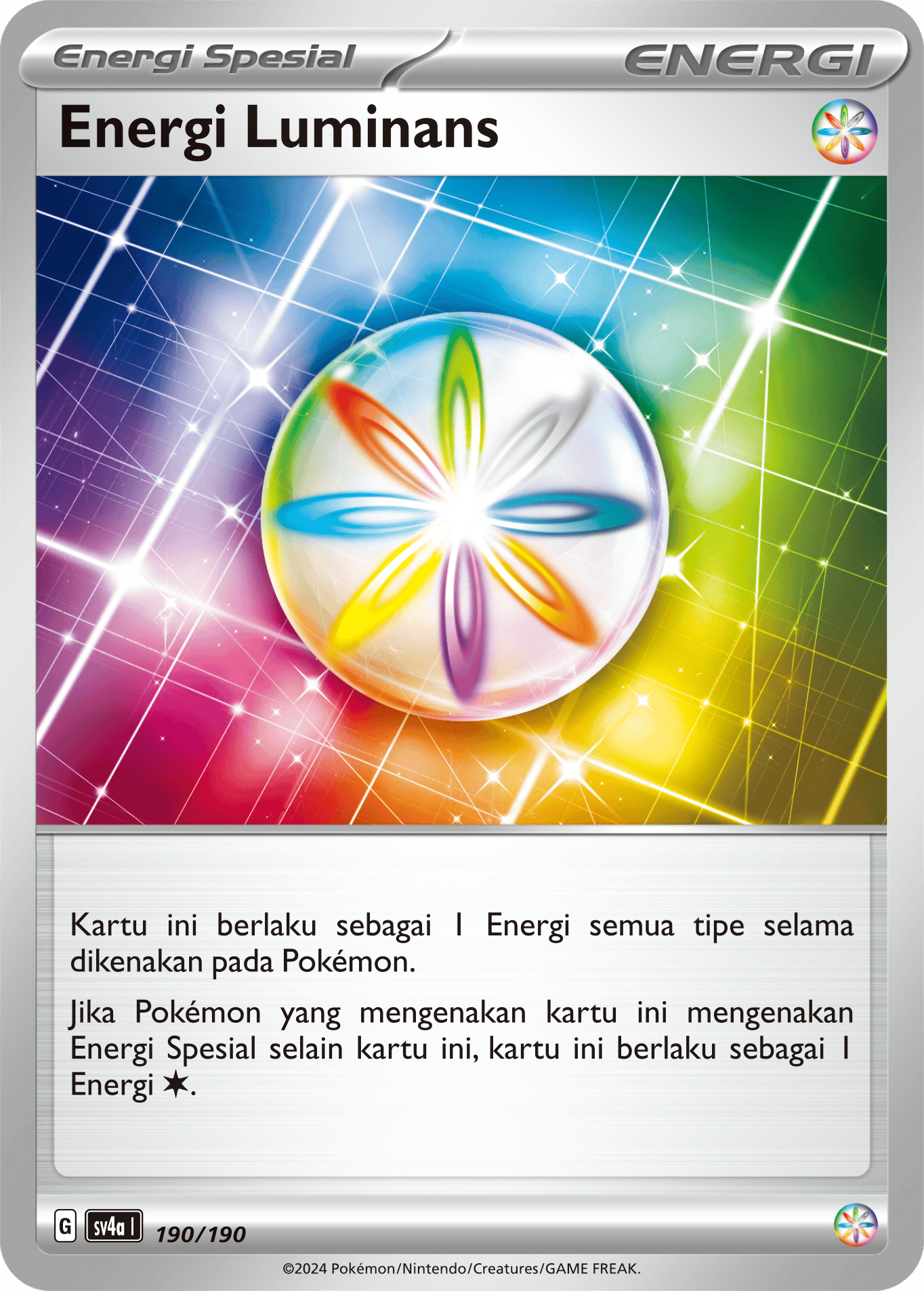 Energi Luminans[Energi Spesial] 190 — Harta Berkilau ex (Indonesian Pokémon TCG card)