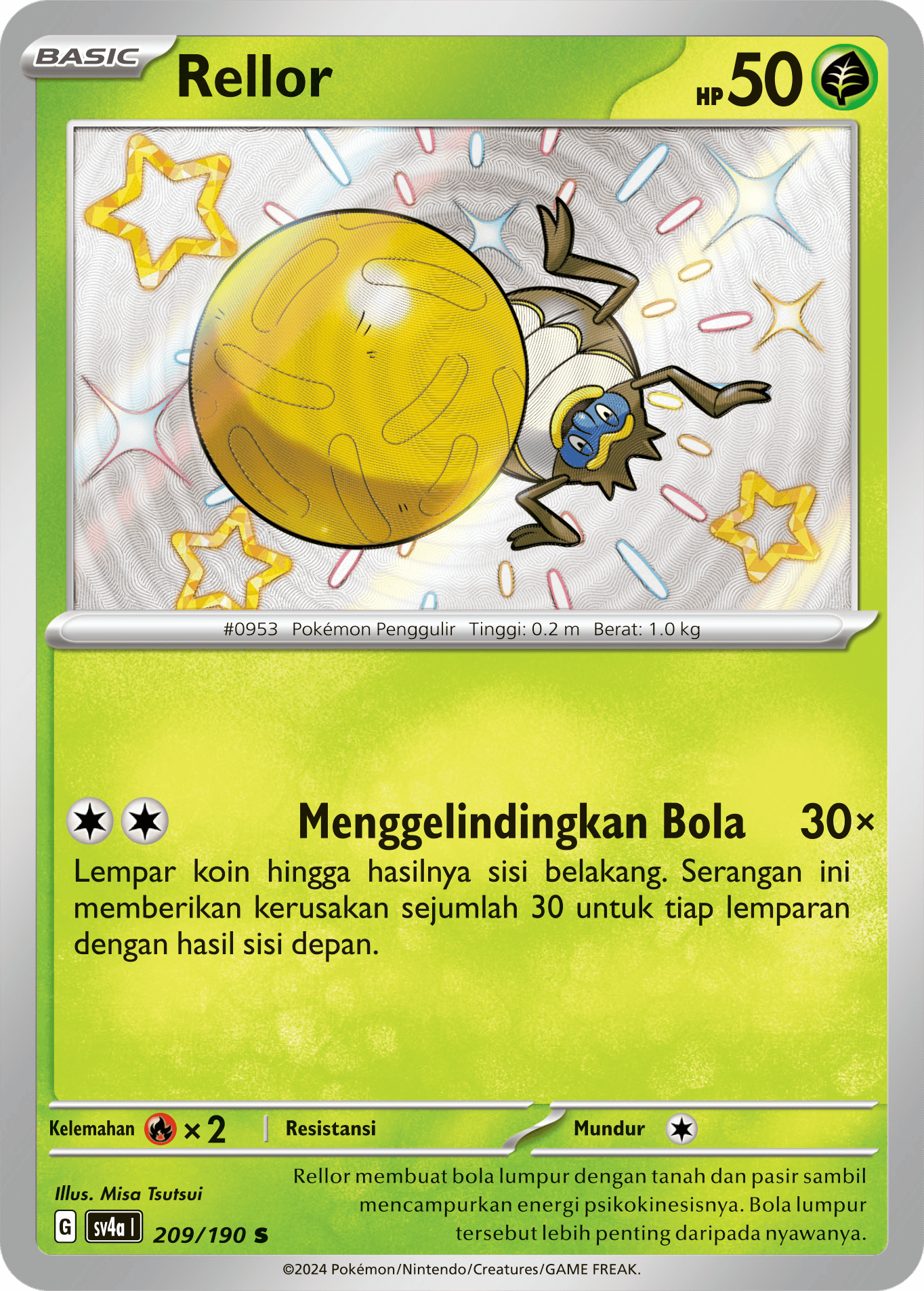 Rellor 209 — Harta Berkilau ex (Indonesian Pokémon TCG card)