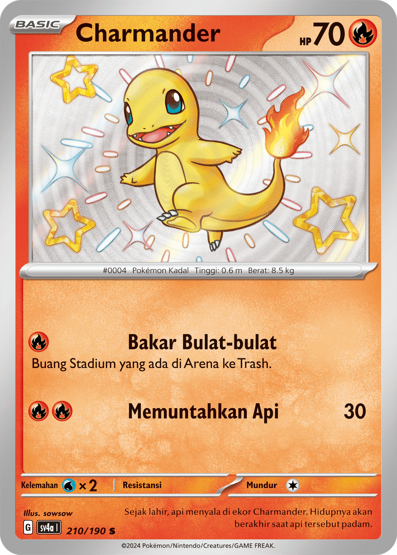 Charmander 210 — Harta Berkilau ex (Indonesian Pokémon TCG card)
